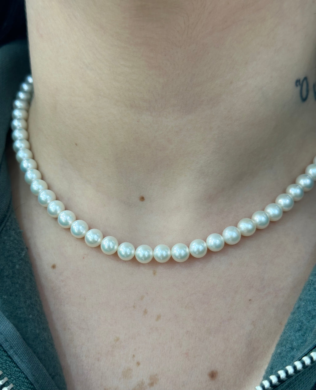 COLLANA PERLE ORIGINALI DI ACQUA DOLCE IN ORO 18KT