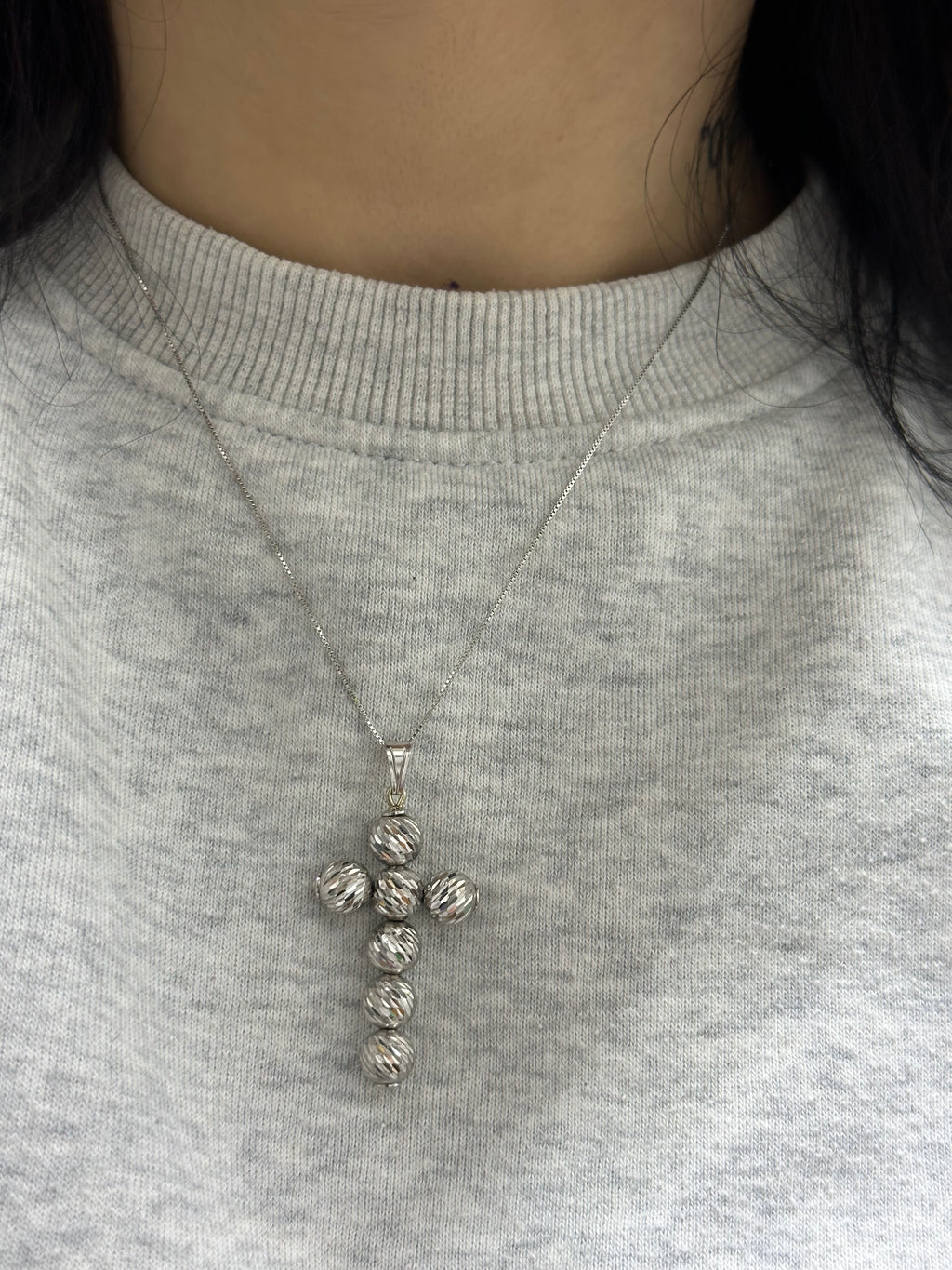 COLLANA CON CROCE MILLE LUCI ARGENTO 925