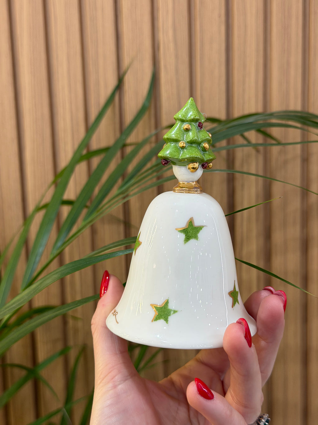 CAMPANA CON ALBERO CERAMICA DI CAPODIMONTE