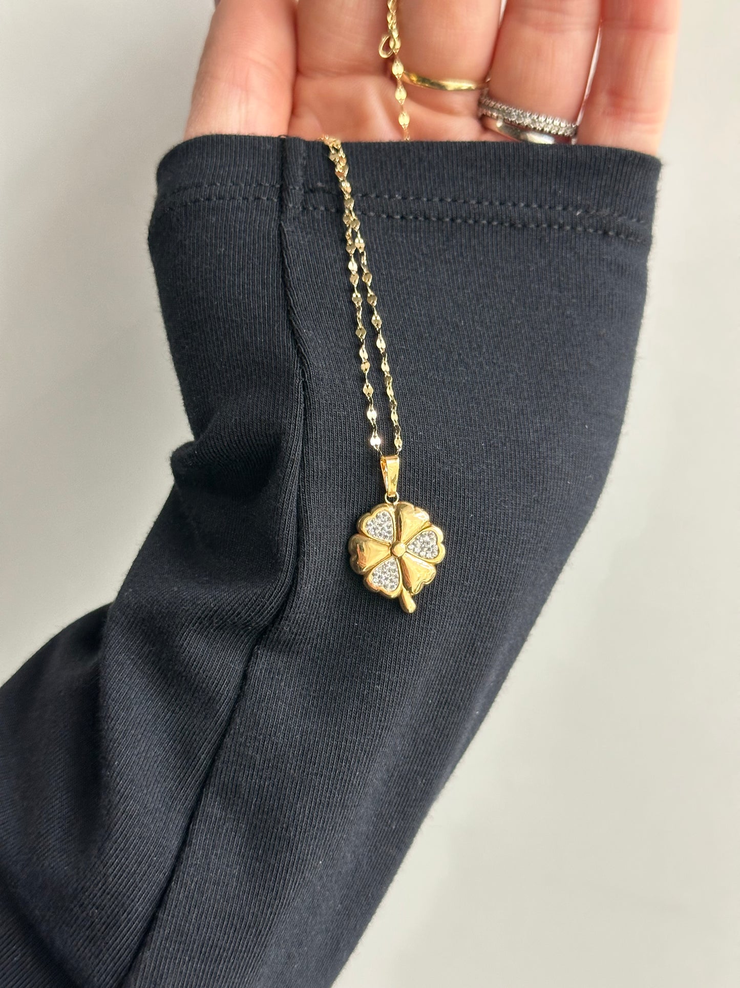 COLLANA QUADRIFOGLIO ORO 18KT