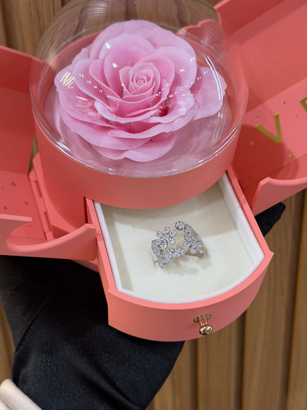 BOX PURE CON ANELLO FLOWERS ARGENTO 925