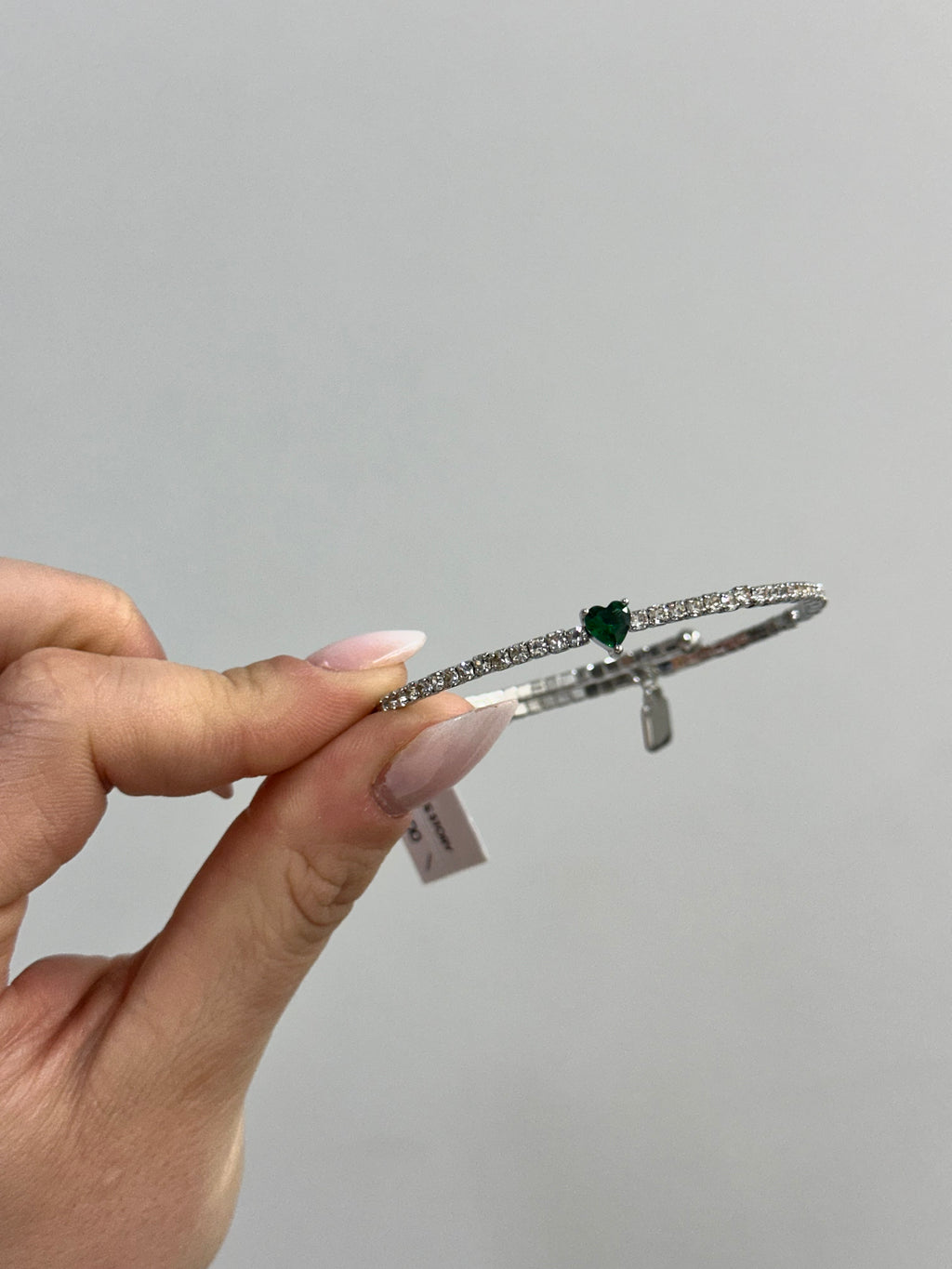 BRACCIALE TENNIS CUORE VERDE