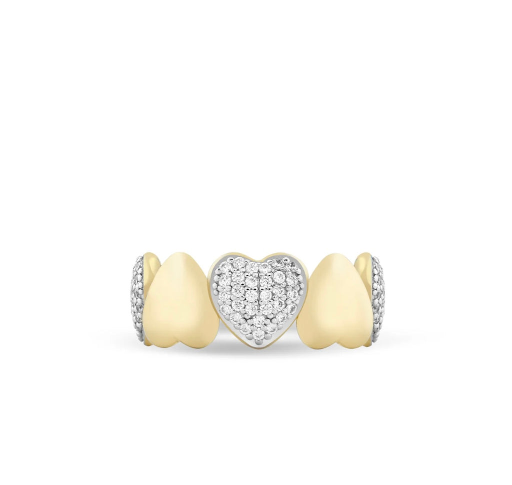 ANELLO CUORI IN ARGENTO DORATO SOGNI