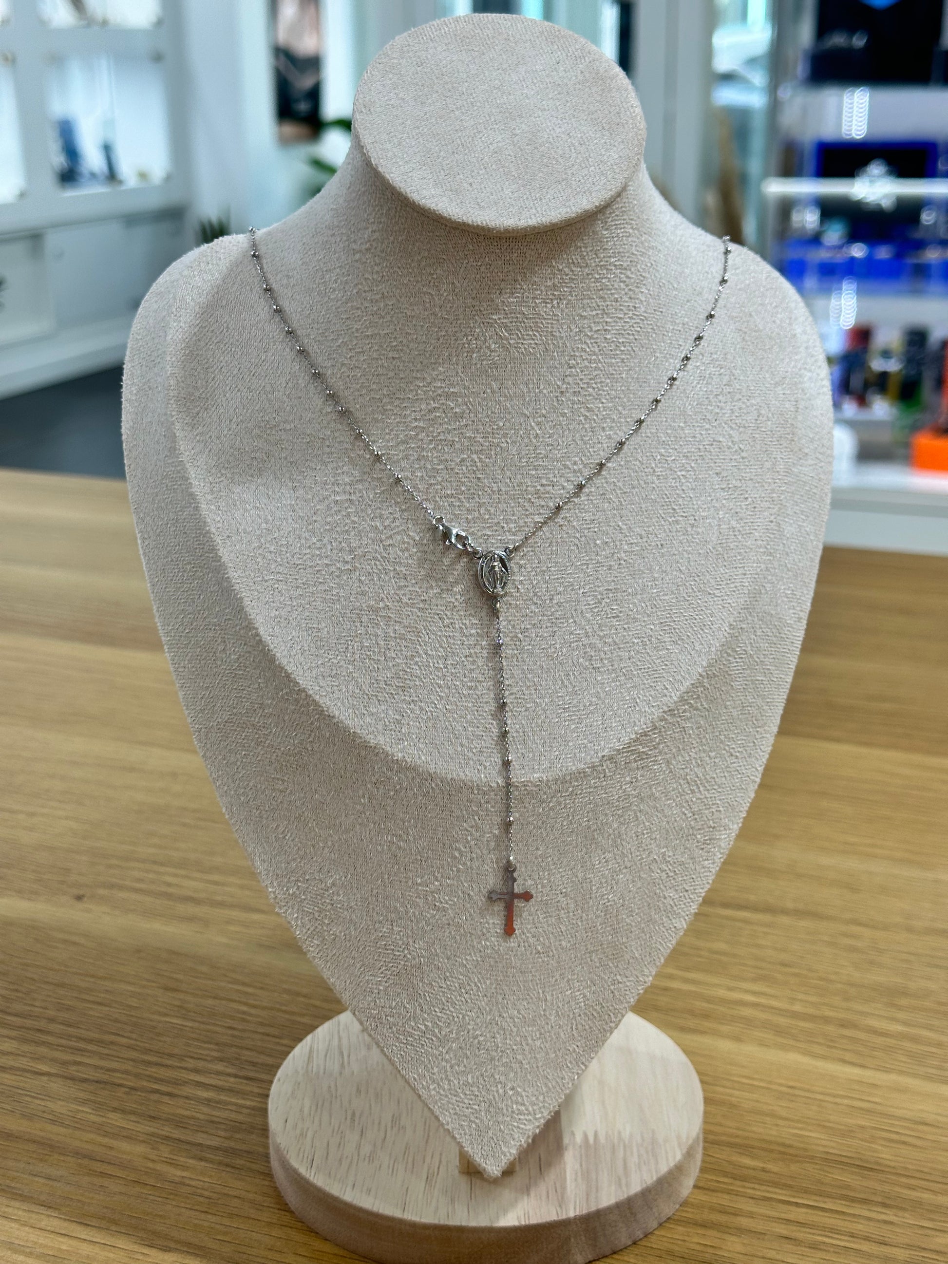 COLLANA ROSARIO IN ARGENTO 925