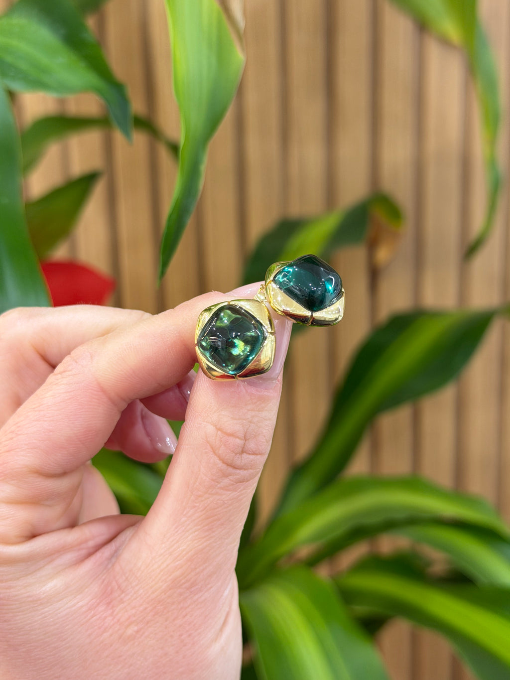 ORECCHINI FEDELE TOPPA GREEN ARGENTO 925