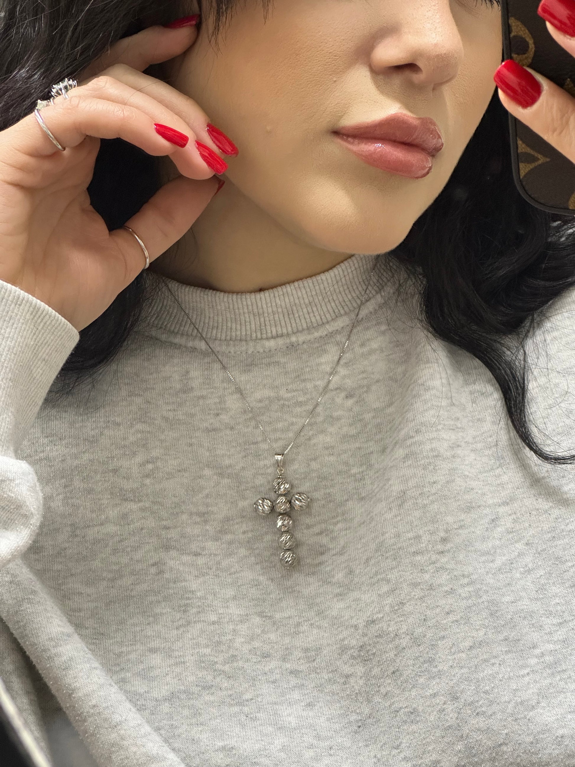 COLLANA CON CROCE MILLE LUCI ARGENTO 925