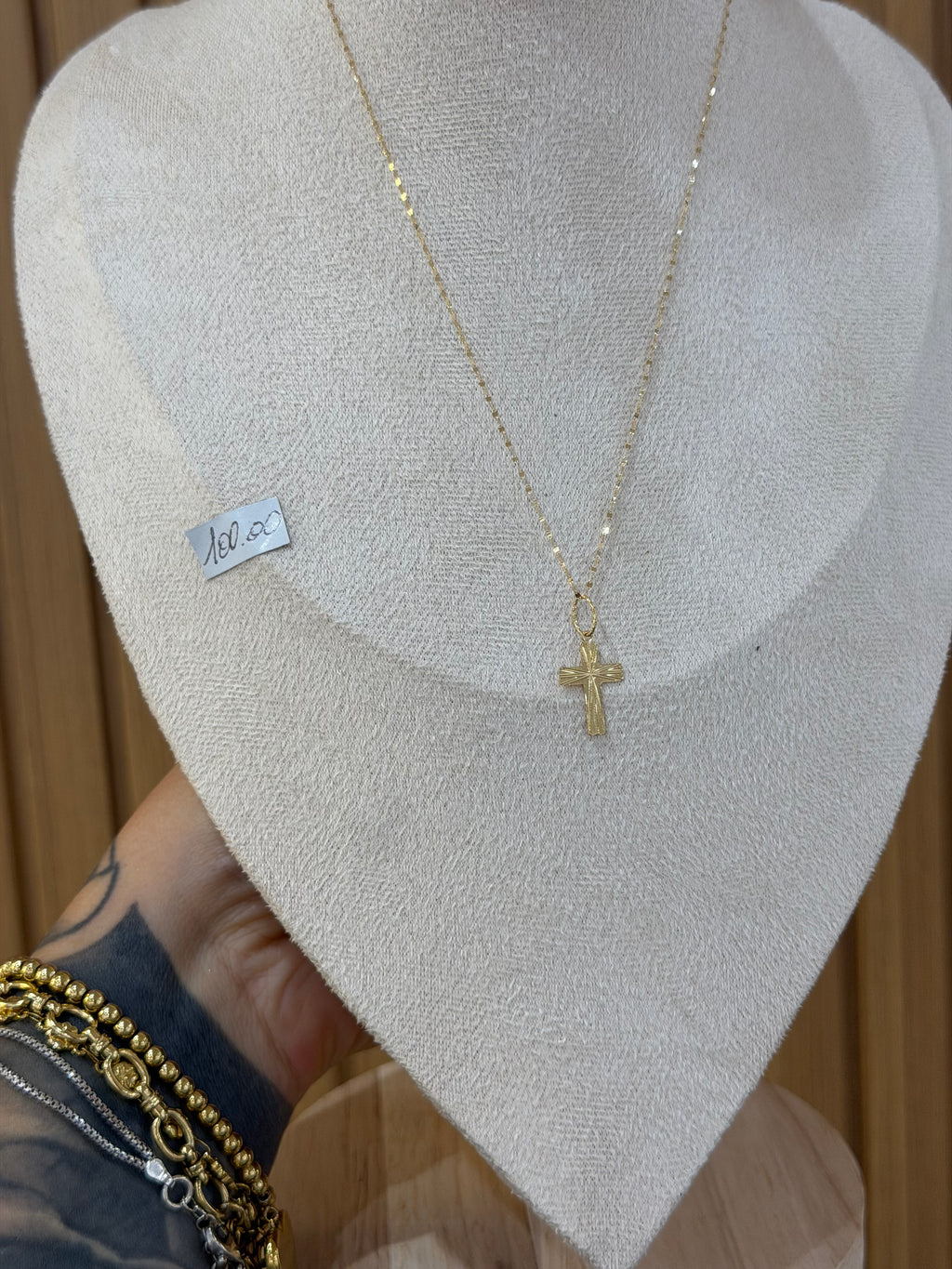 COLLANA ORO 18KT CON CROCE LINE