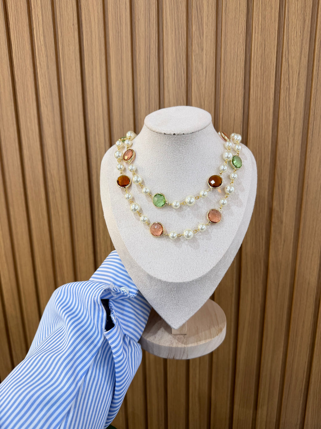 COLLANA AMO VENEZIA CON PERLE E CRISTALLI