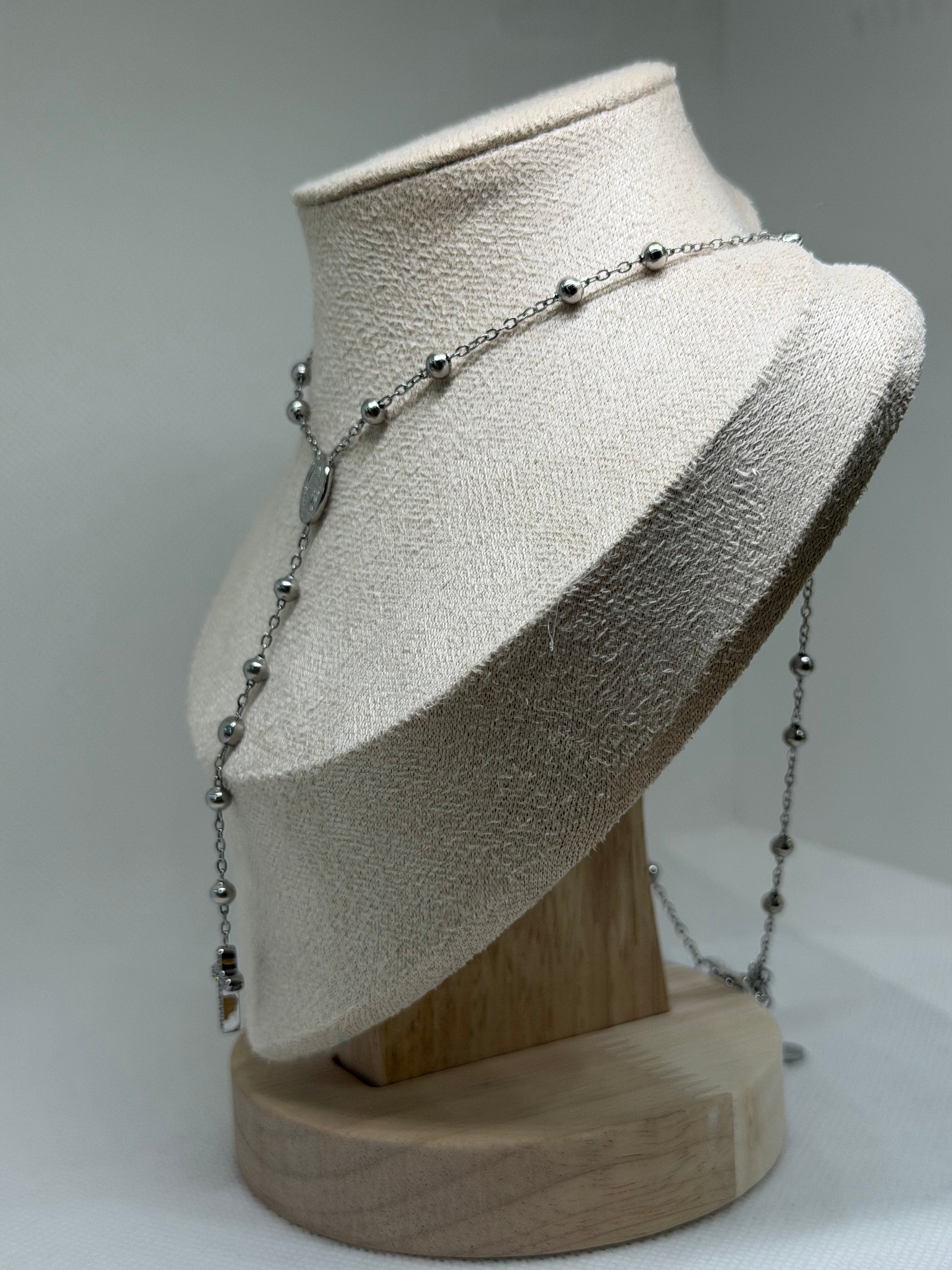 COLLANA ROSARIO LIU JO ACCIAIO