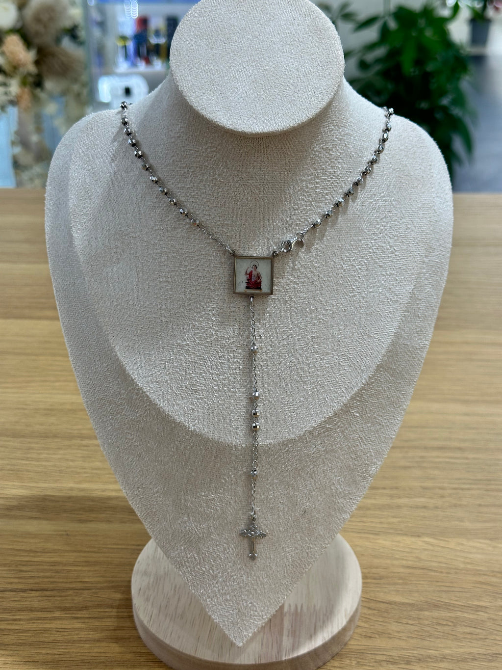 COLLANA ROSARIO CON SAN GIULIANO