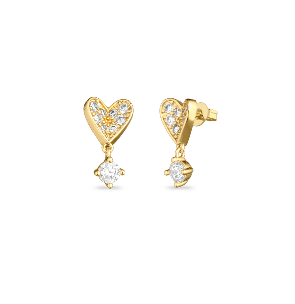 ORECCHINI CUORE CON PENDENTE LAURA P