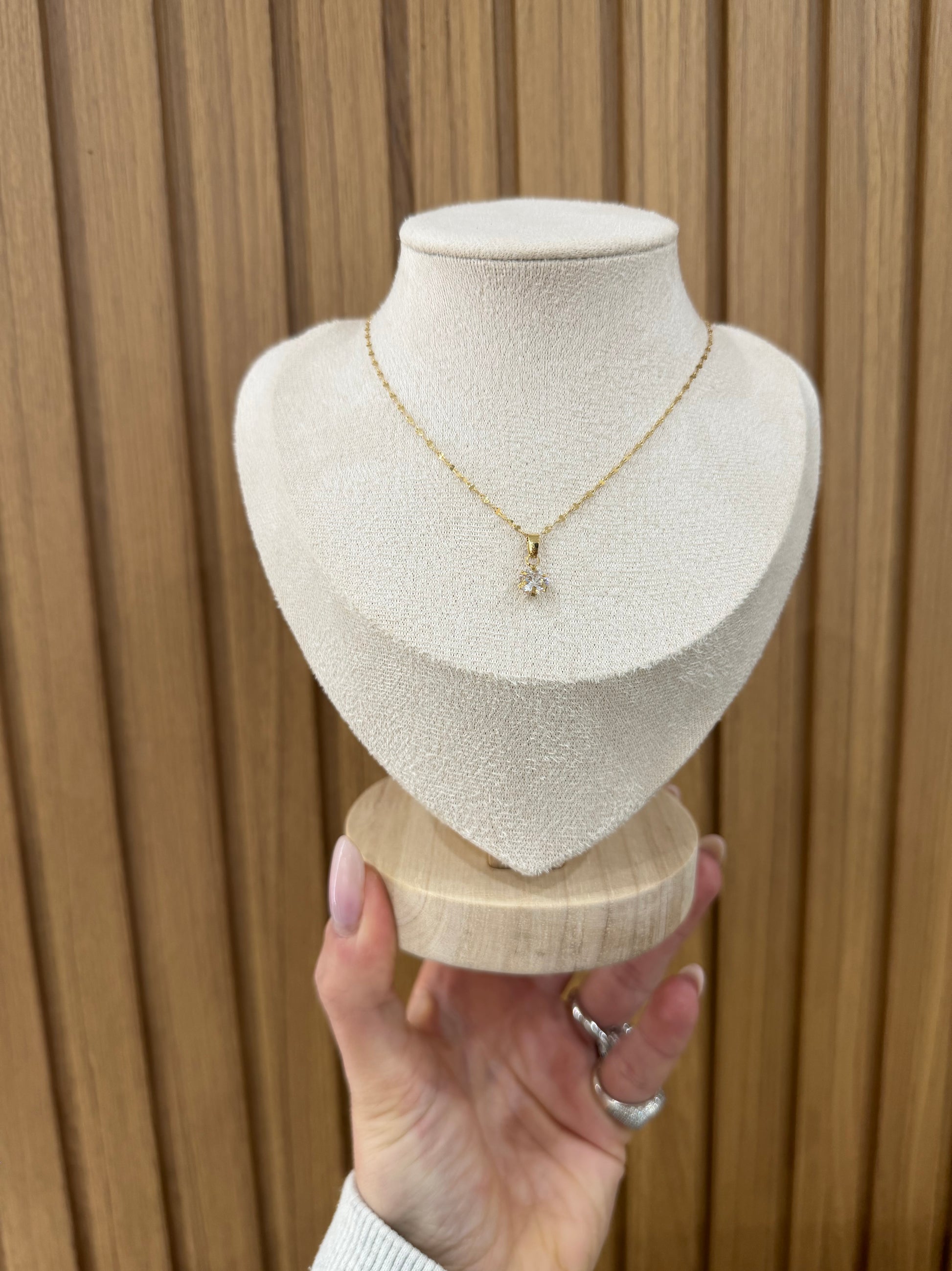 COLLANA PUNTO LUCE ORO 18KT
