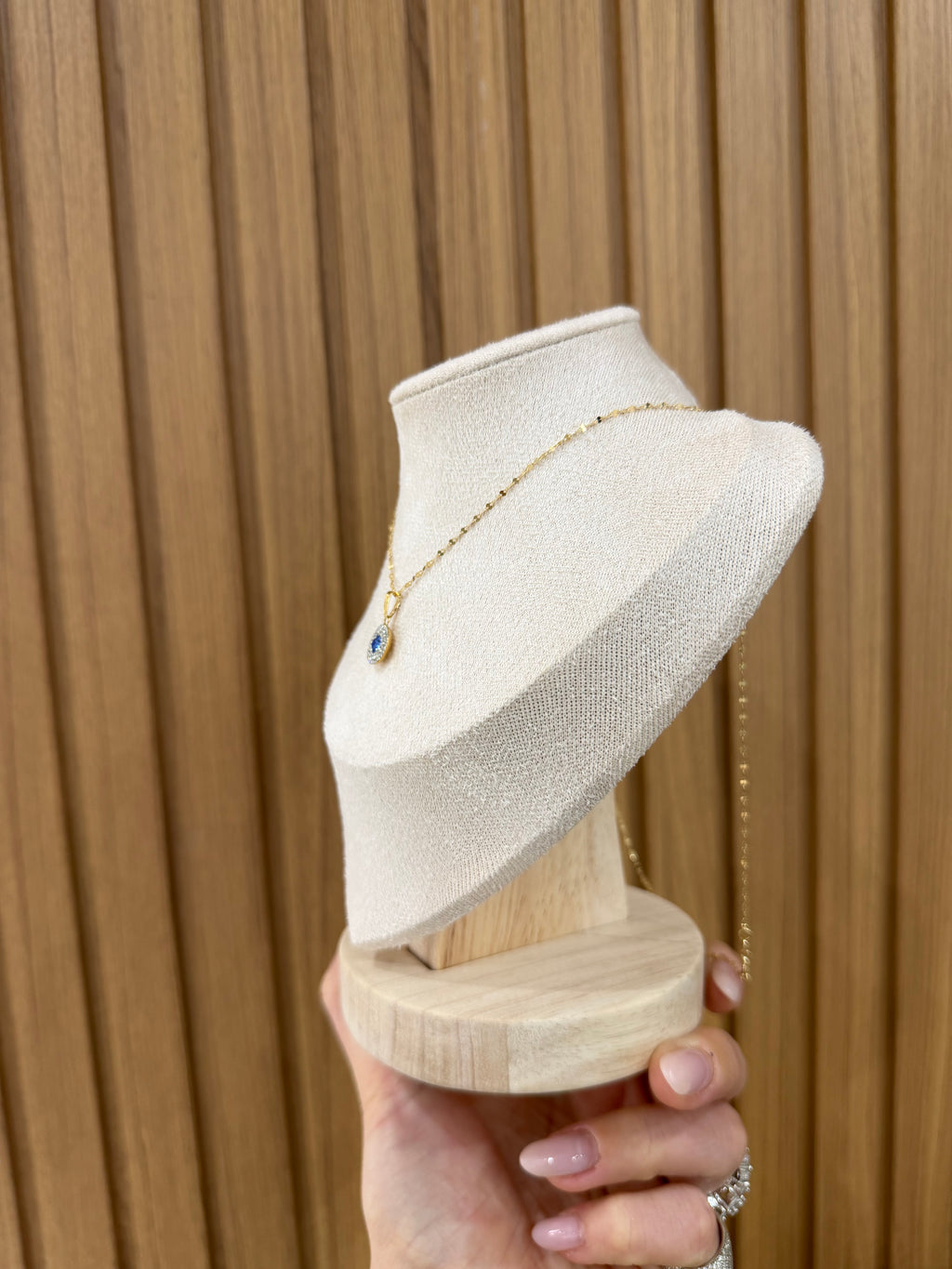 COLLANA ORO 18KT CON CIONDOLO BLUE