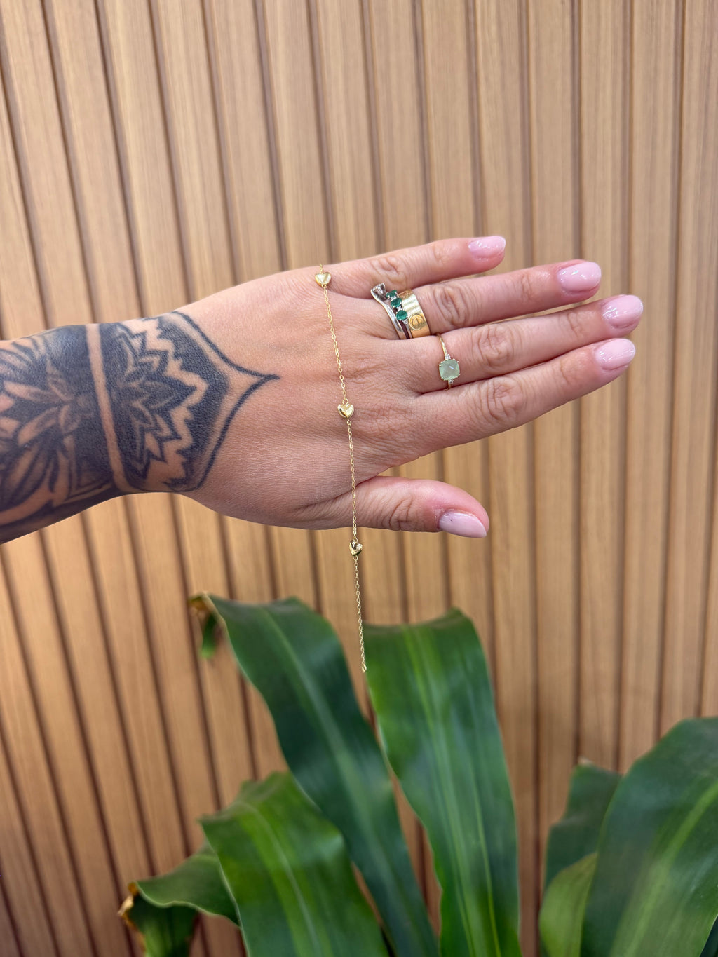 BRACCIALE ORO 18KT CUORI BOMBATI