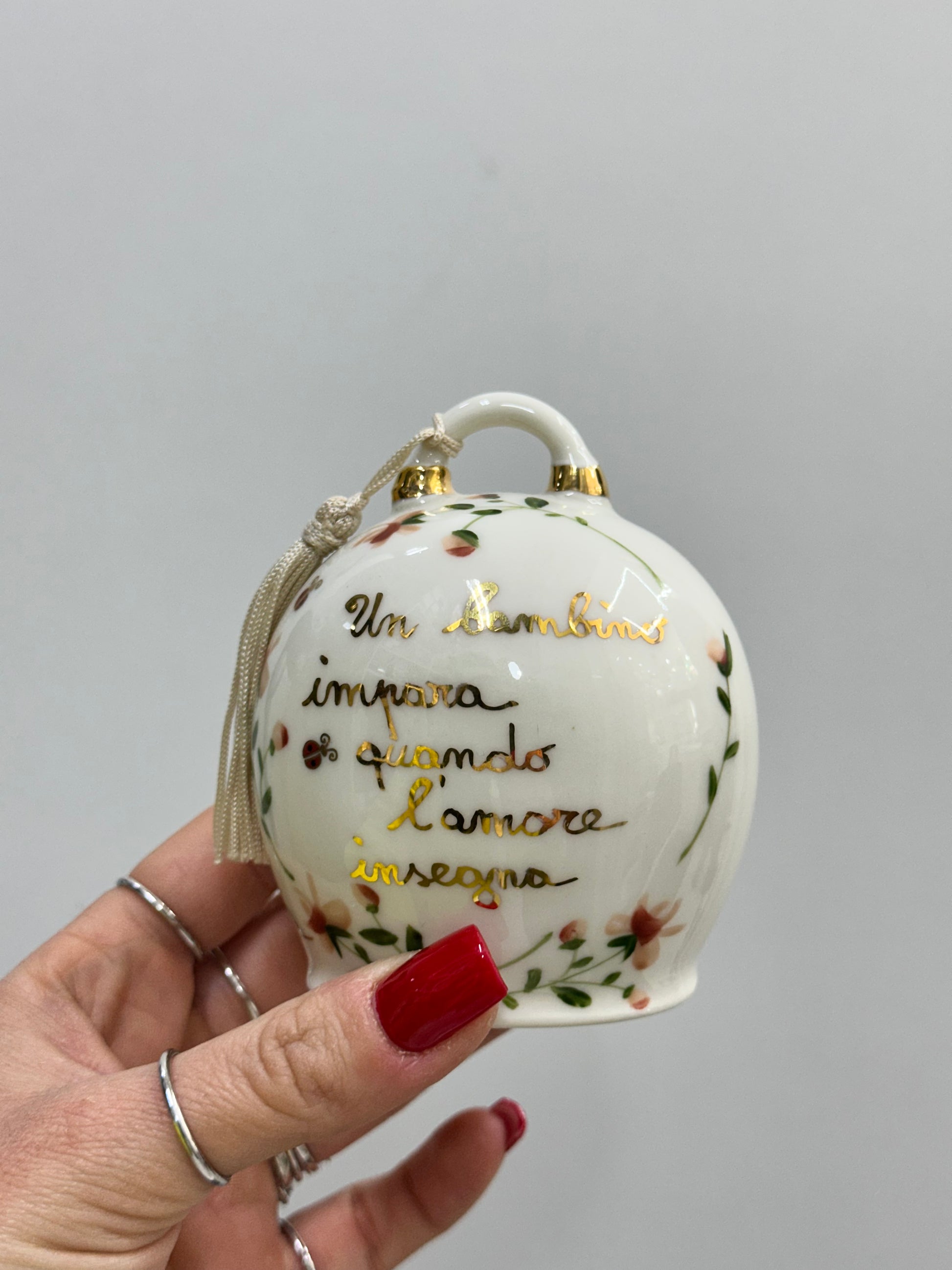 CAMPANELLA DI CERAMICA GRAZIE MAESTRA