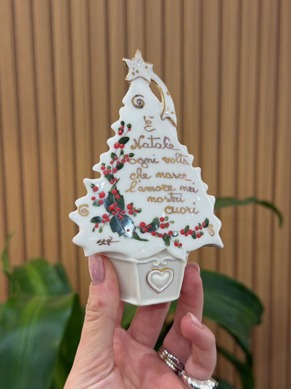 ALBERELLO NATALE NEI NOSTRI CUORI IN CERAMICA