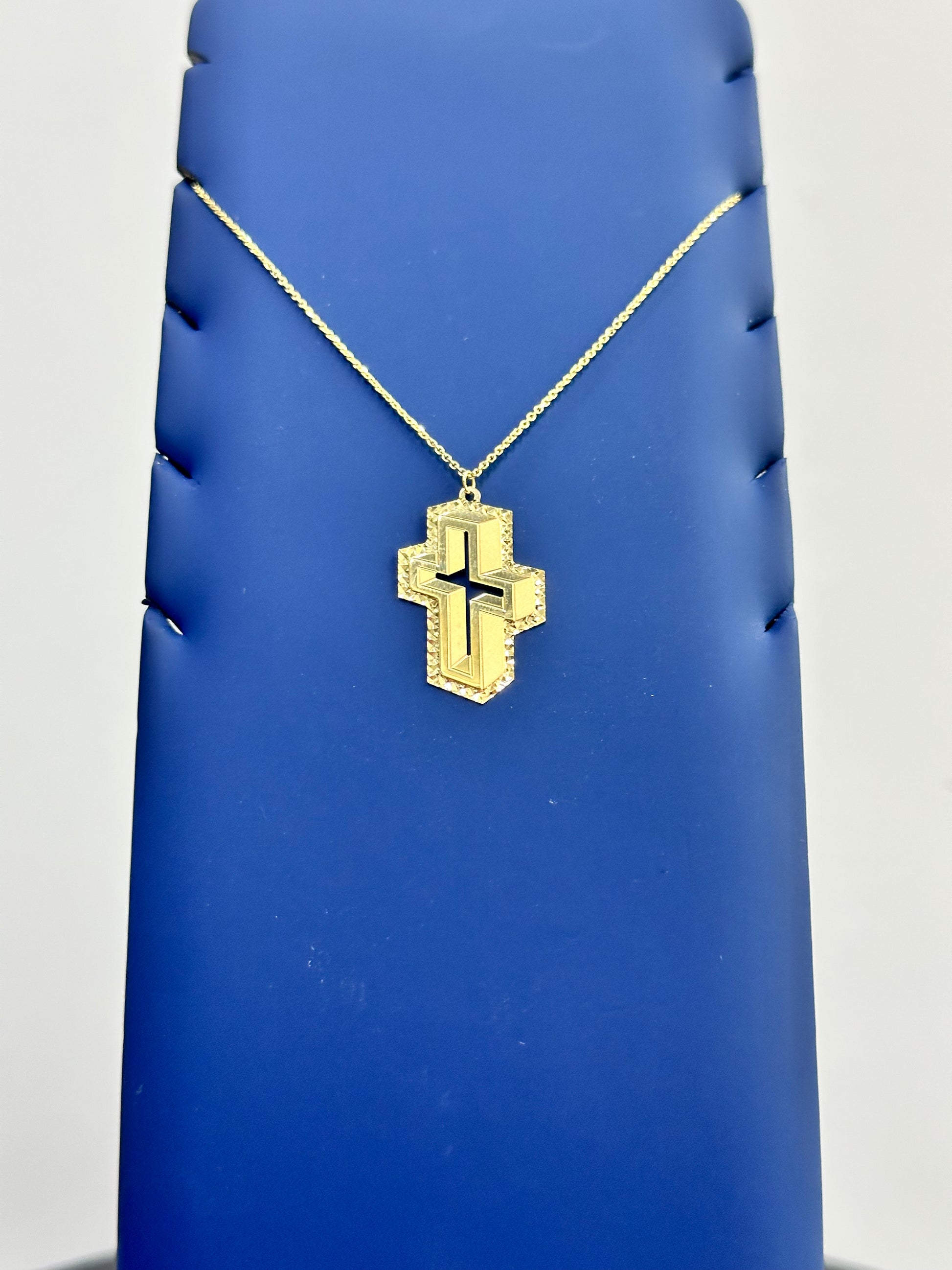 COLLANA CON CROCE 3D DANA ORO 9 CARATI