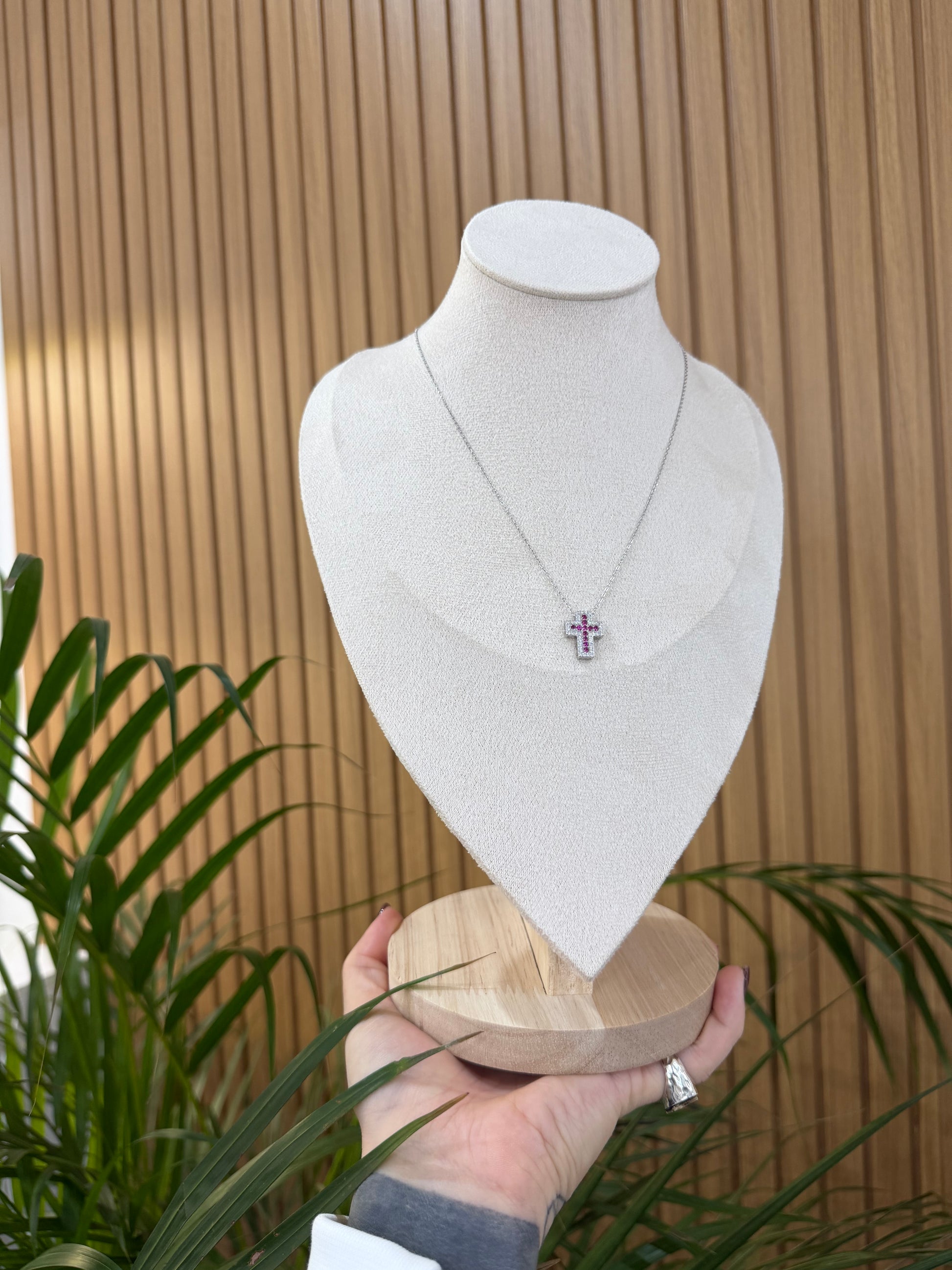 COLLANA CROCE AMIE ARGENTO 925