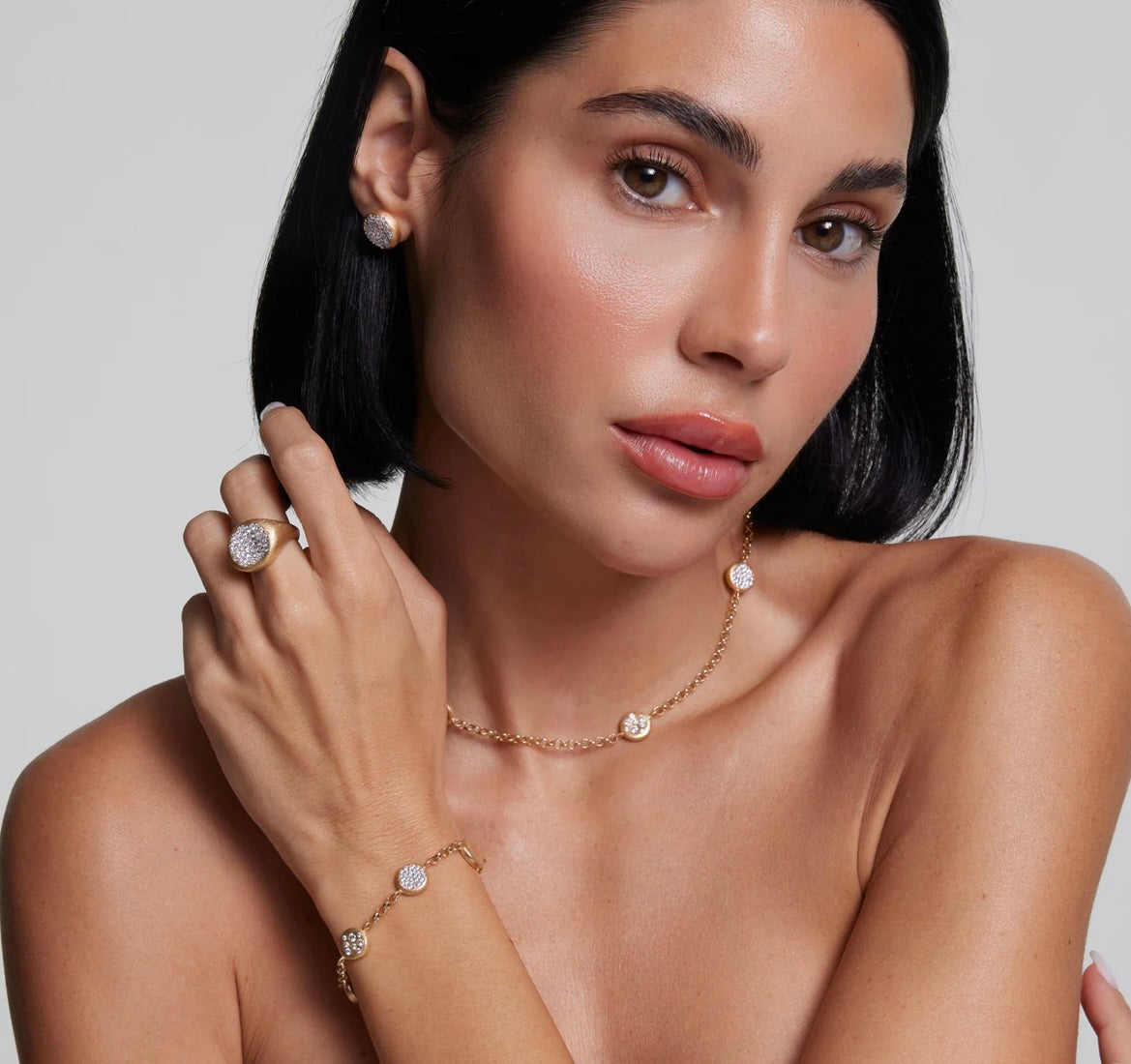 BRACCIALE ELEMENTI SATINATI ARGENTO DORATO SOGNI