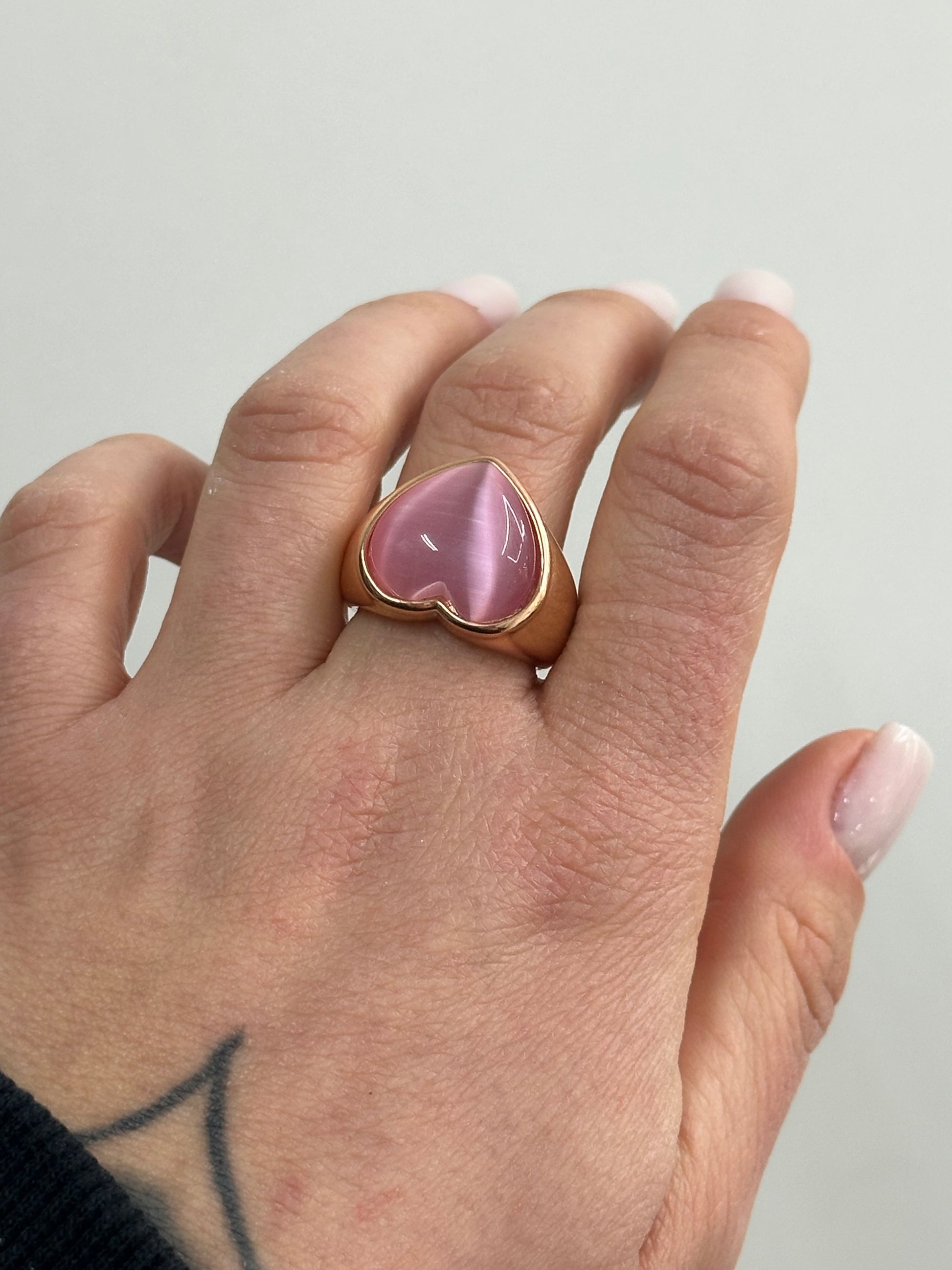 ANELLO CUORE PIETRA CABOCHON