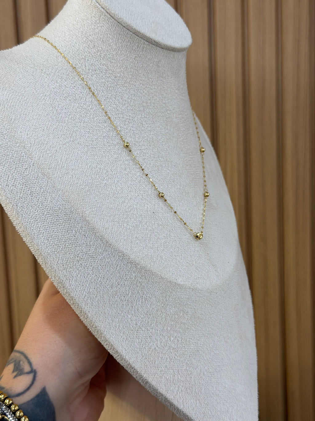 COLLANA SFERE ORO 18KT