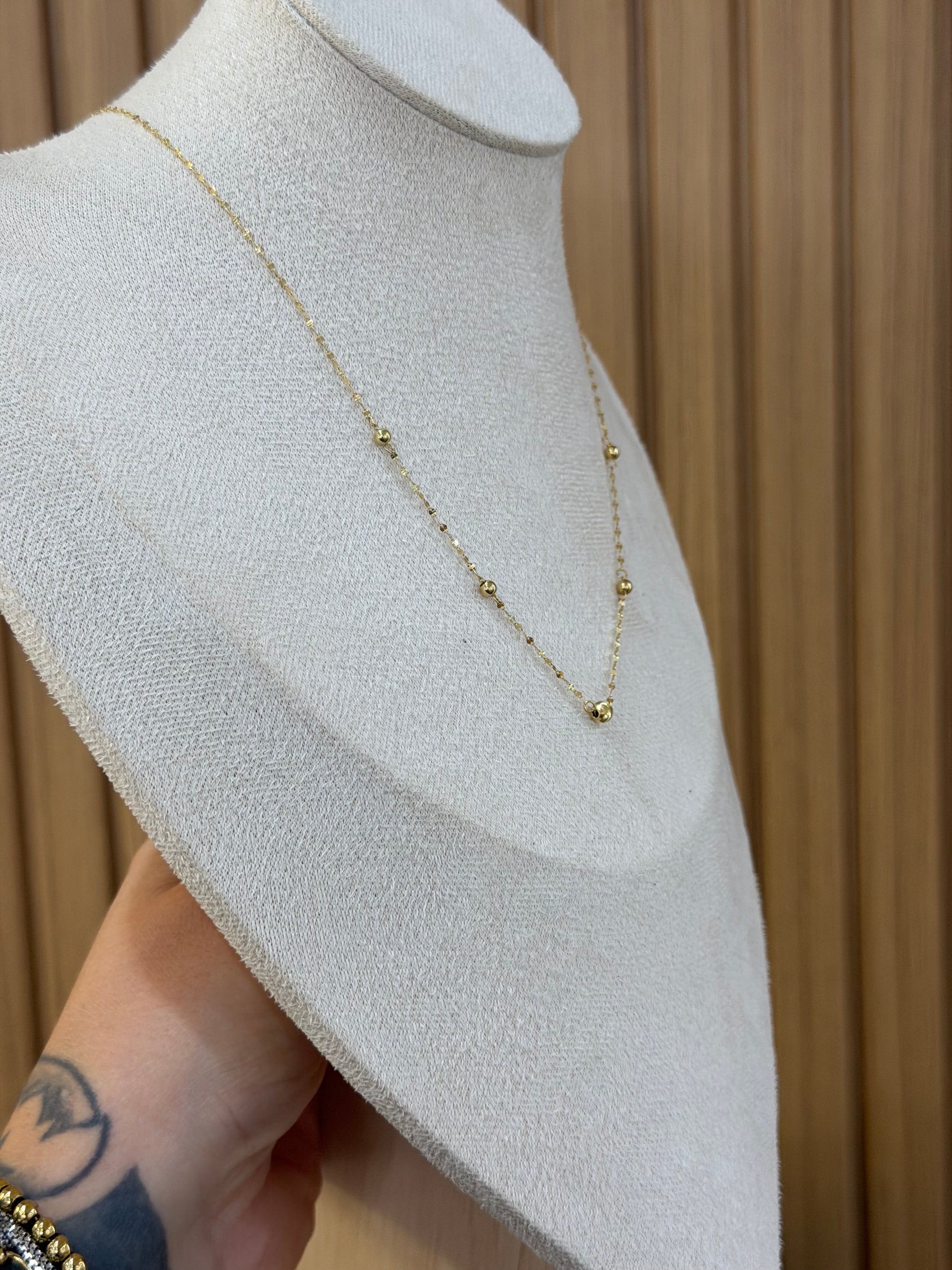 COLLANA SFERE ORO 18KT