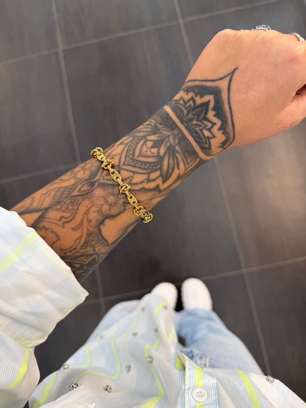 BRACCIALE JOLIE ACCIAIO CON DORATURA