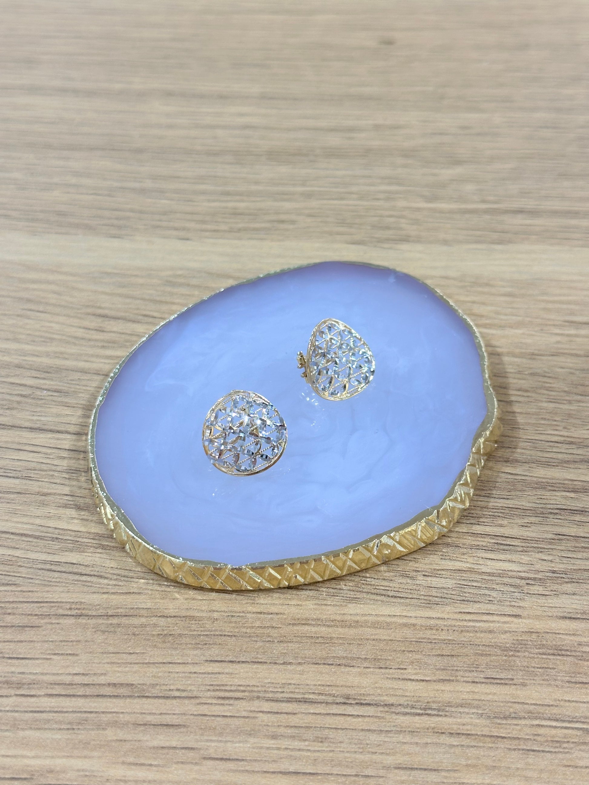 ORECCHINI IN ORO 18KT MONACHELLA BICOLORE