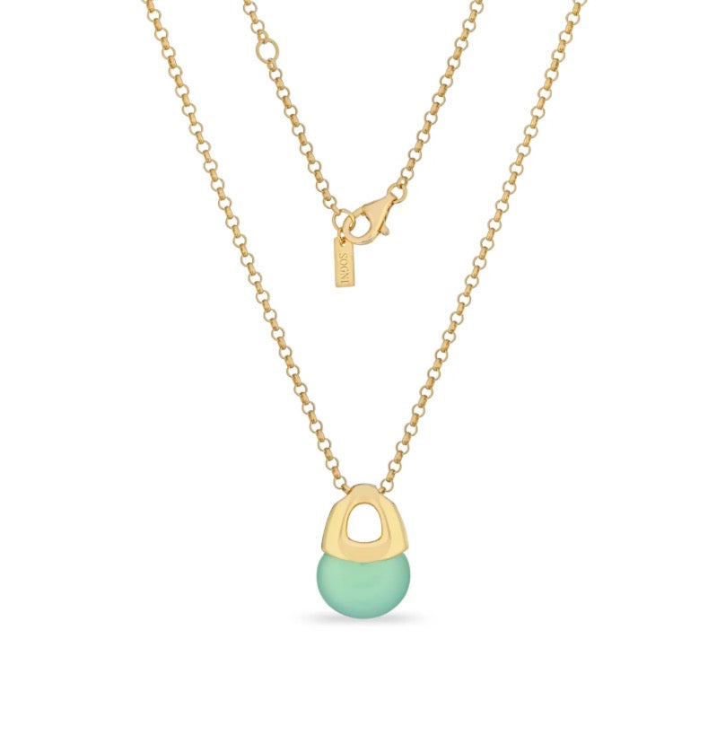 COLLANA SOGNI QUARZO MENTA ARGENTO 925