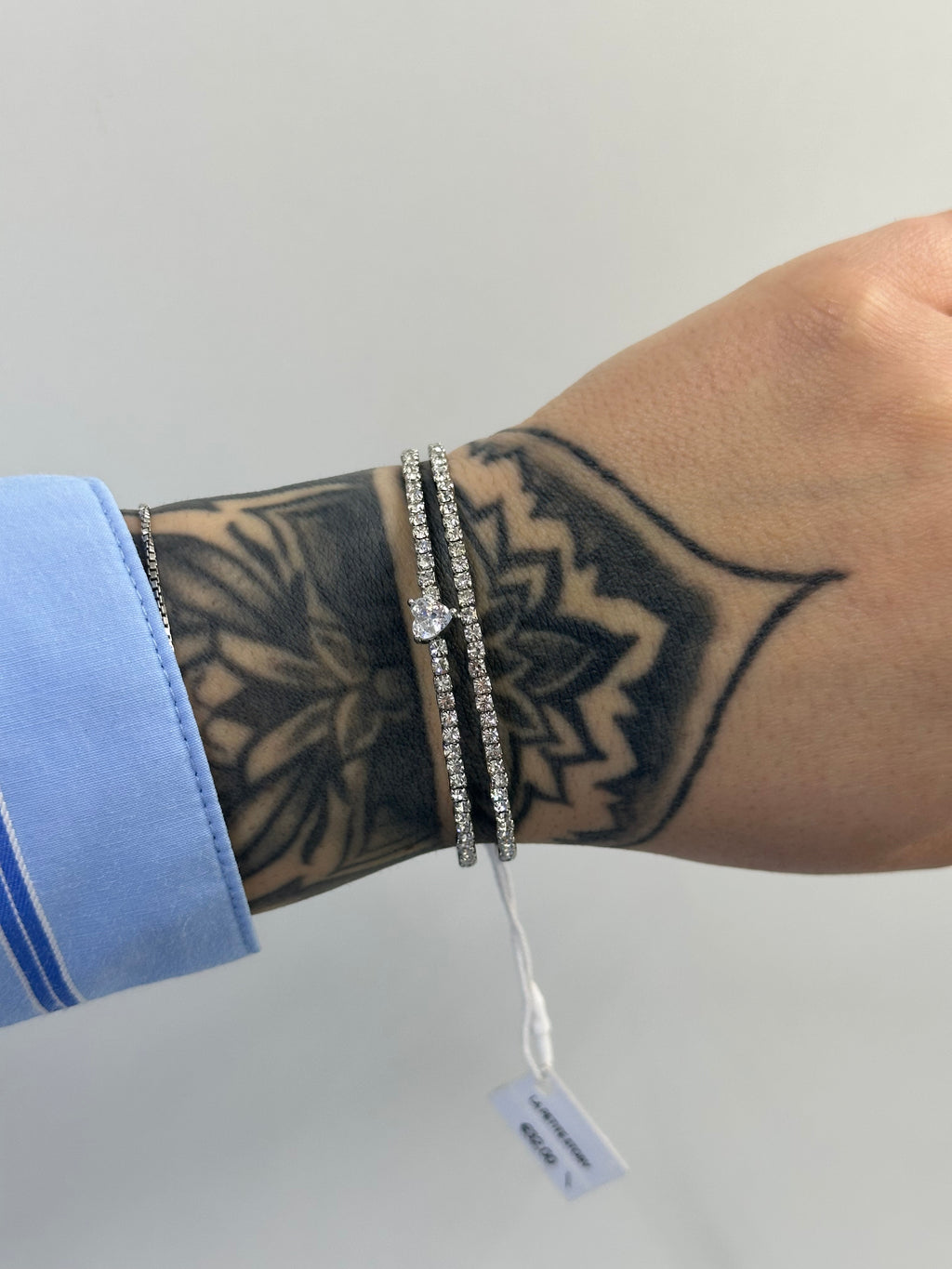BRACCIALE TENNIS DOPPIO GIRO CUORE