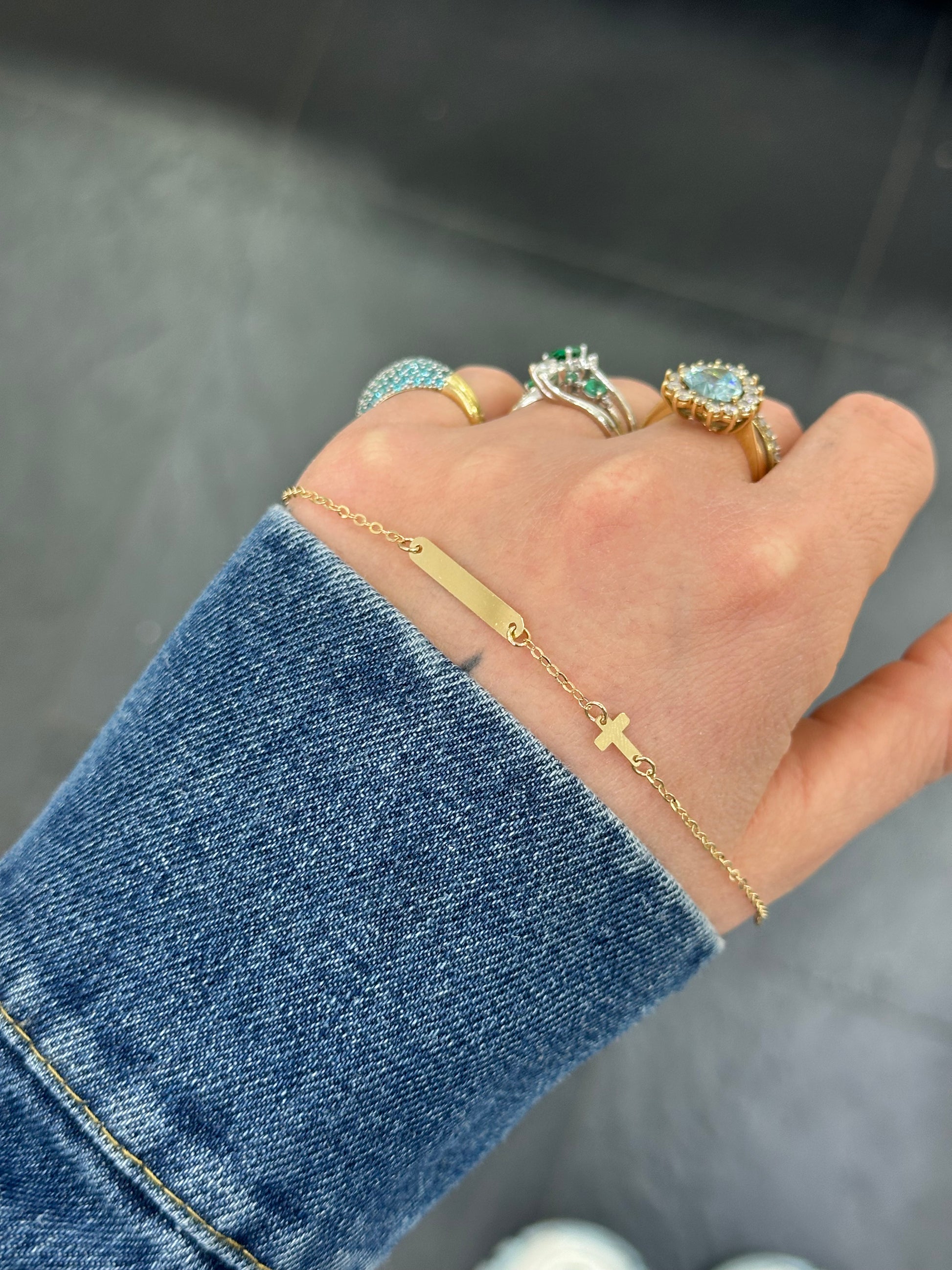 BRACCIALE BATTESIMALE CON CROCE ORO 18KT