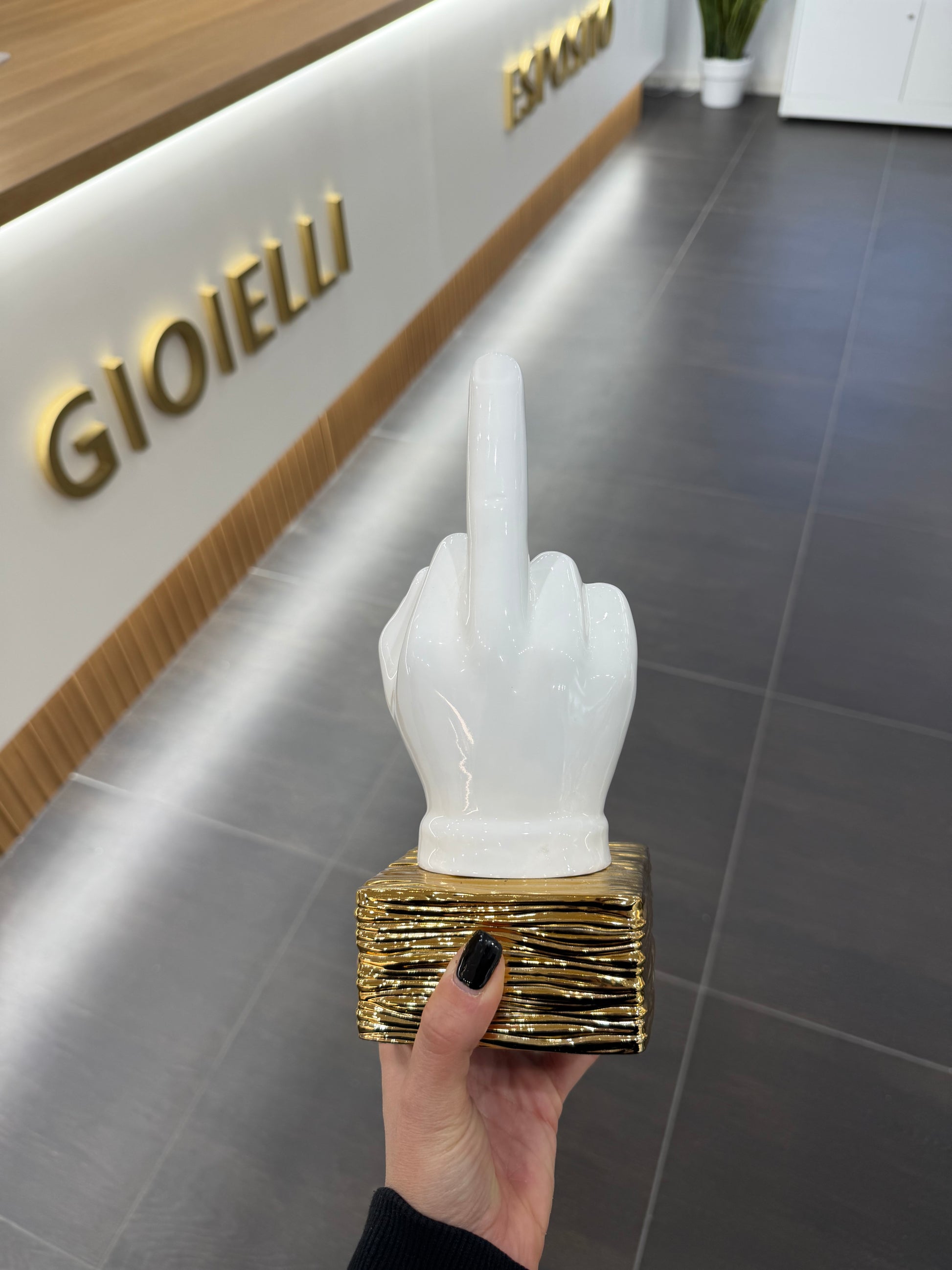 STATUETTA VAFF* LAMINATA IN ARGENTO
