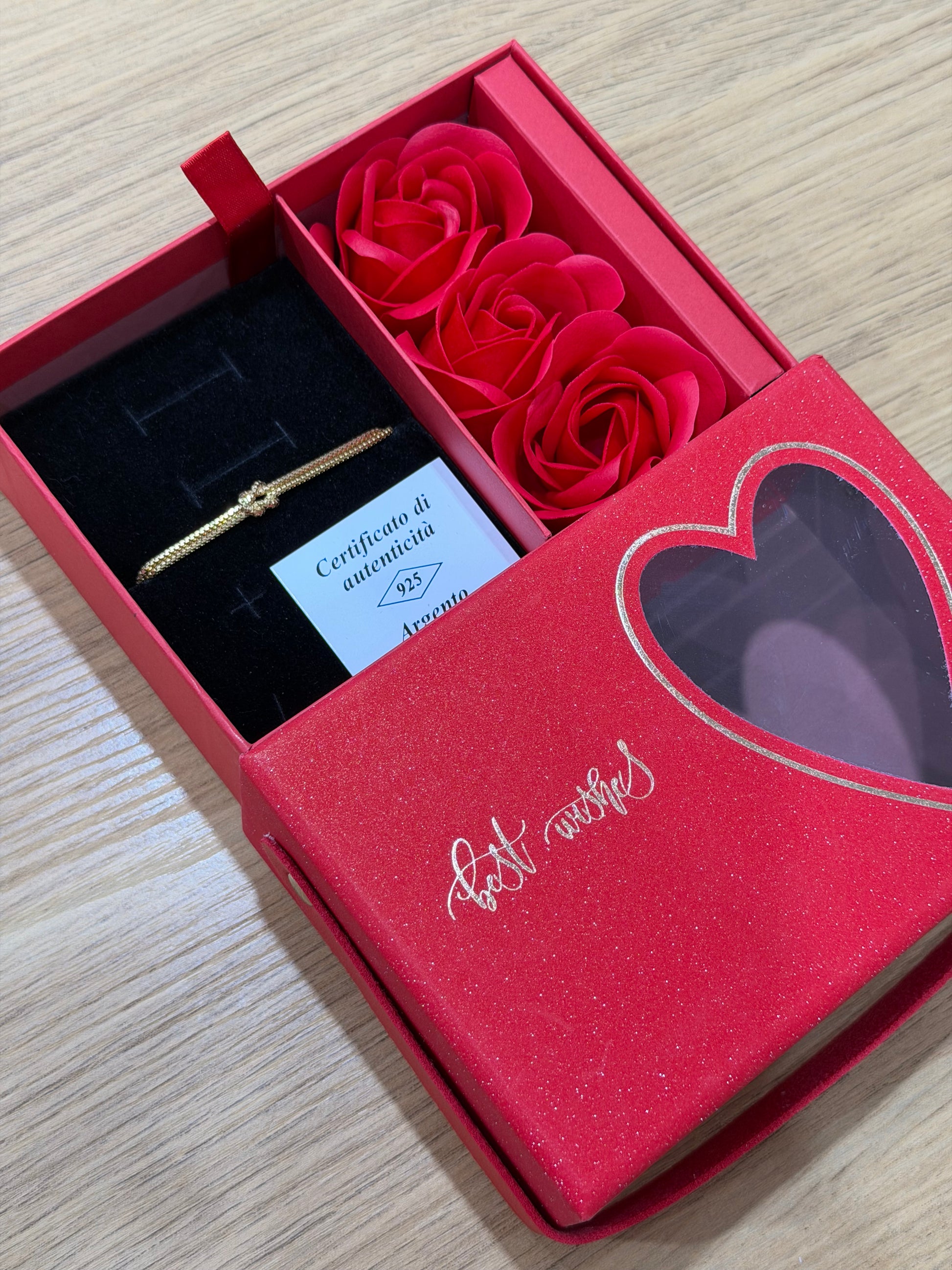 BOX SECRET CON BRACCIALE LEGAME ARGENTO 925 CON DORATURA