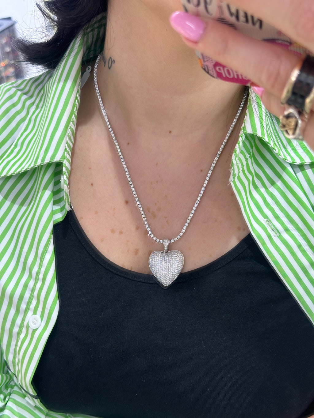 COLLANA TENNIS CON CUORE