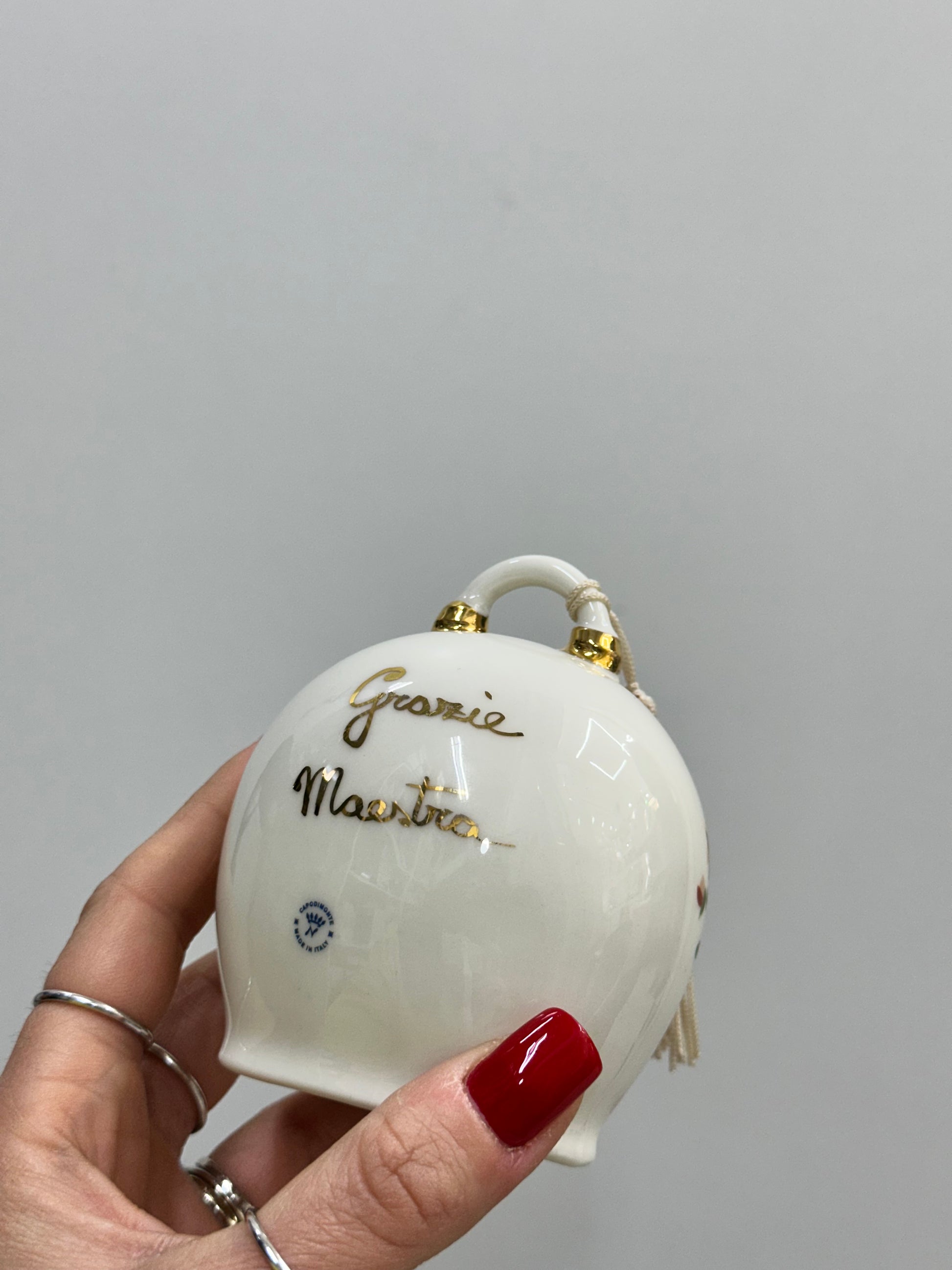 CAMPANELLA DI CERAMICA GRAZIE MAESTRA