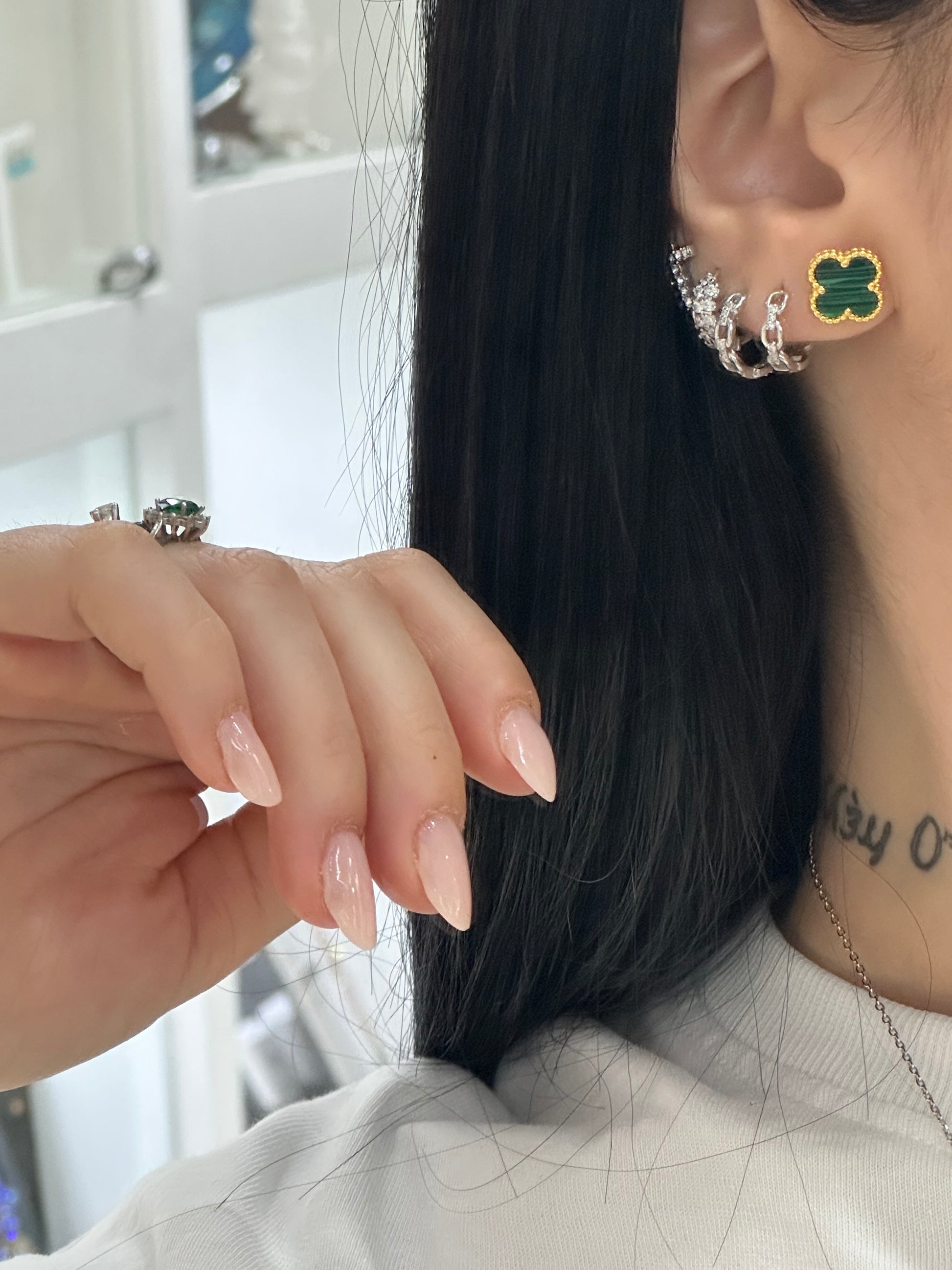 ORECCHINI QUADRIFOGLI GREEN PICCOLI