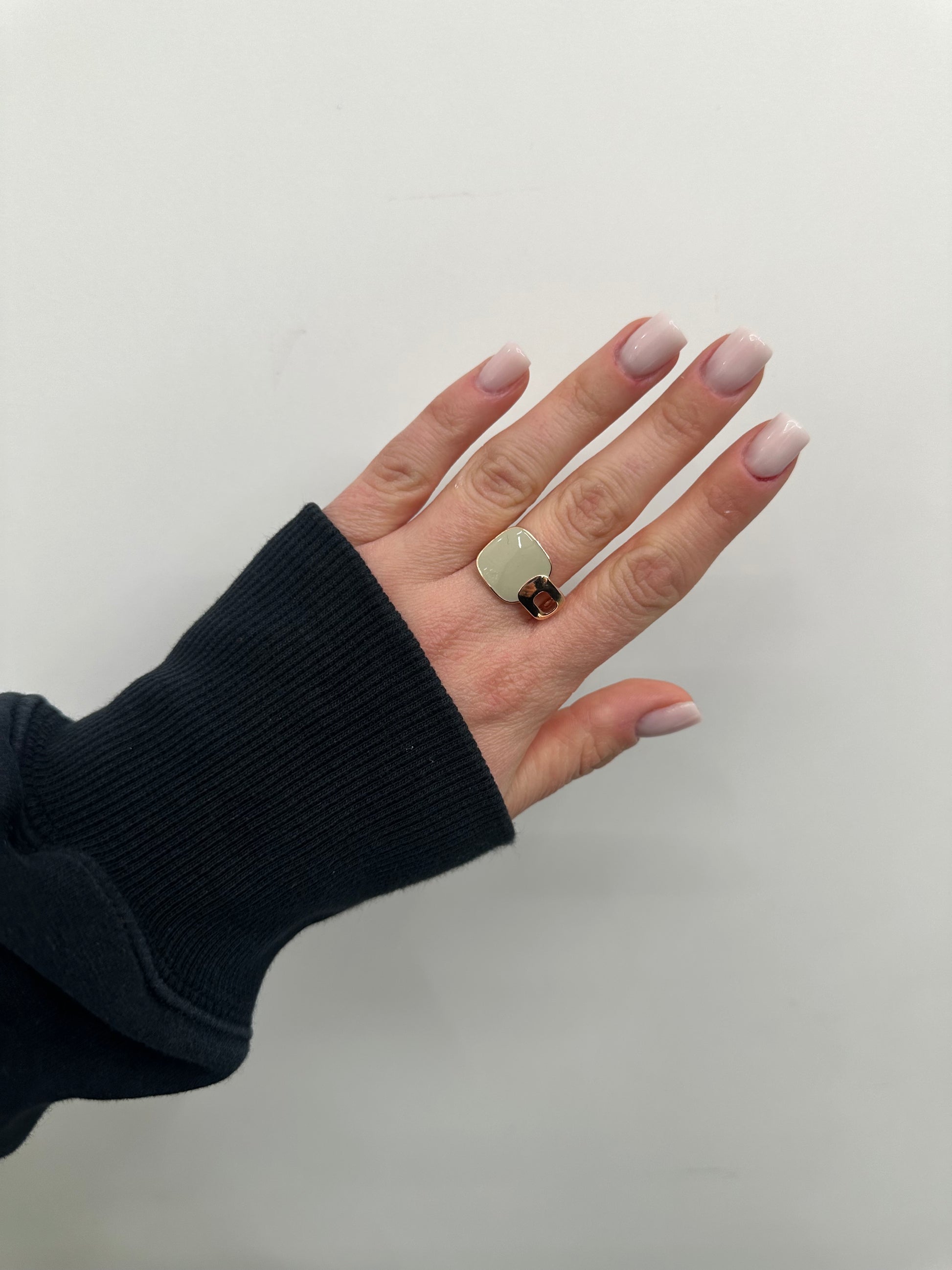 ANELLO SQUARE SMALTATO