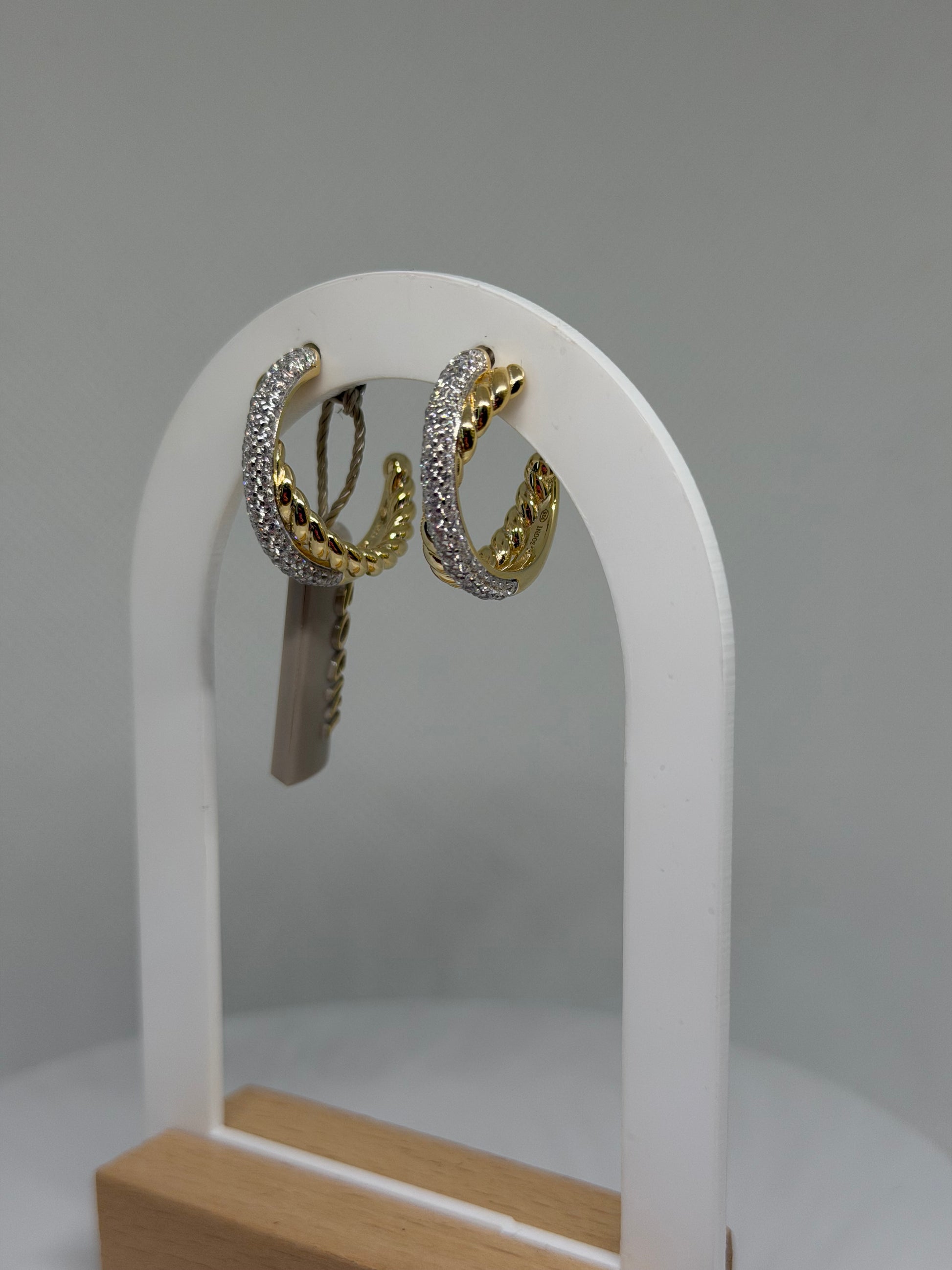 CERCHI INCROCIO ZIRCONATO ARGENTO 925 SOGNI