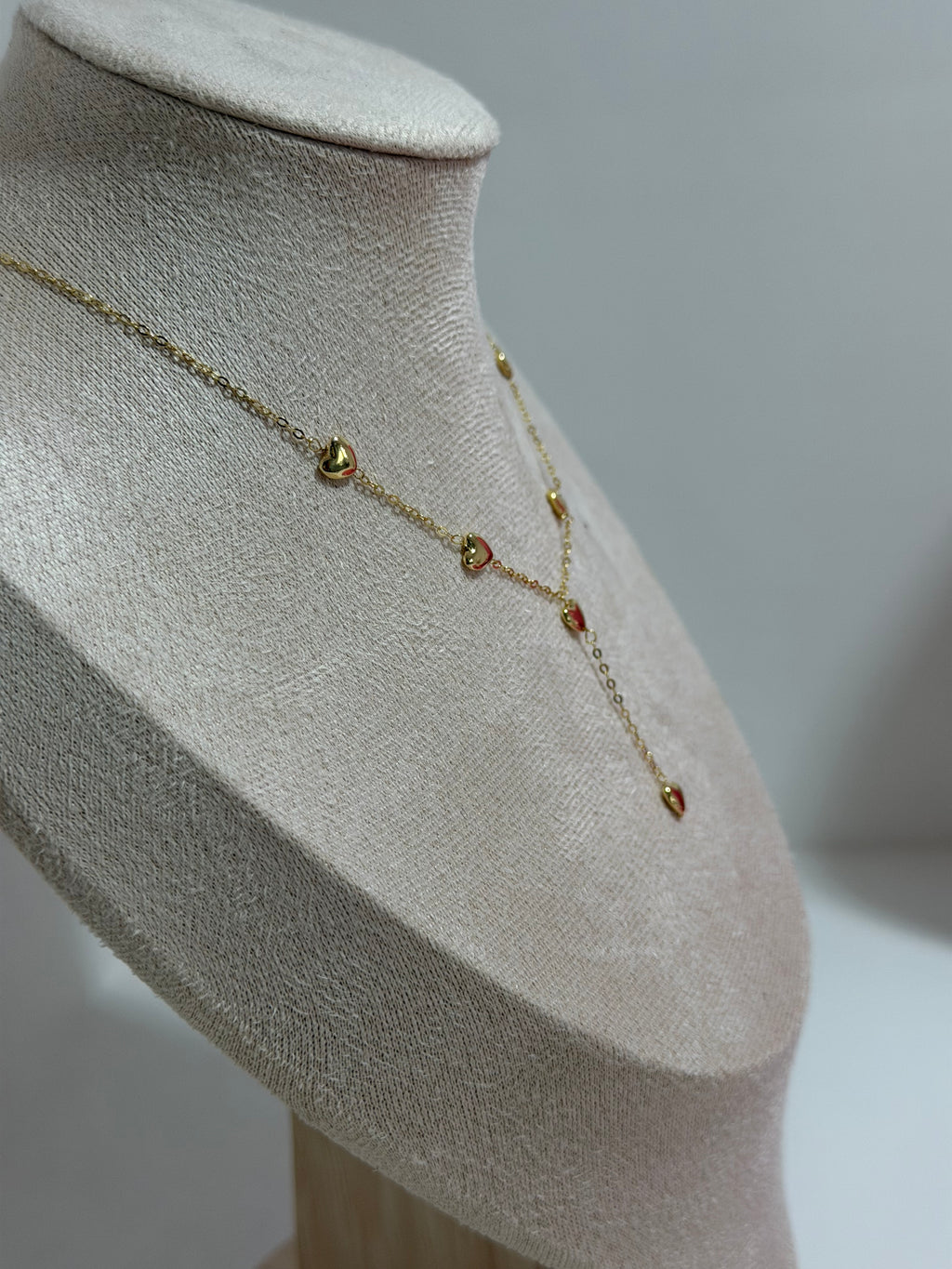 COLLANA ORO 18KT CUORI PENDENTI