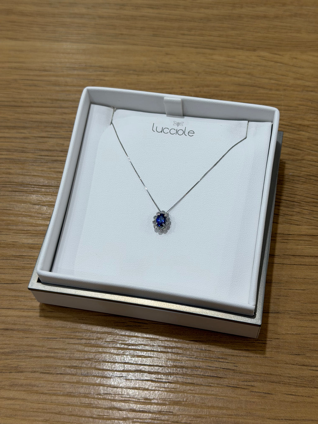 COLLANA KATE ORO 18KT CON DIAMANTI E ZAFFIRO