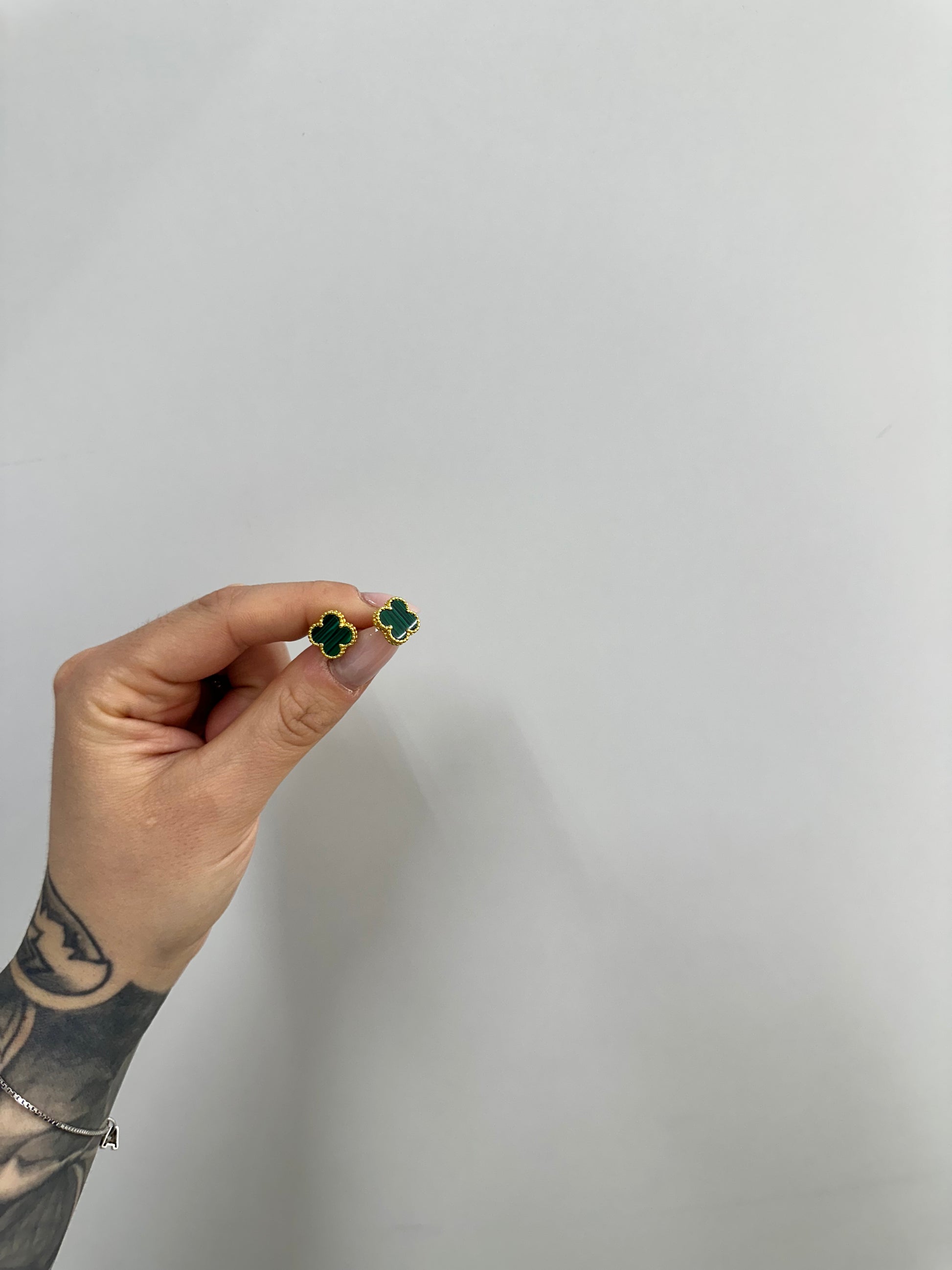 ORECCHINI QUADRIFOGLI GREEN PICCOLI