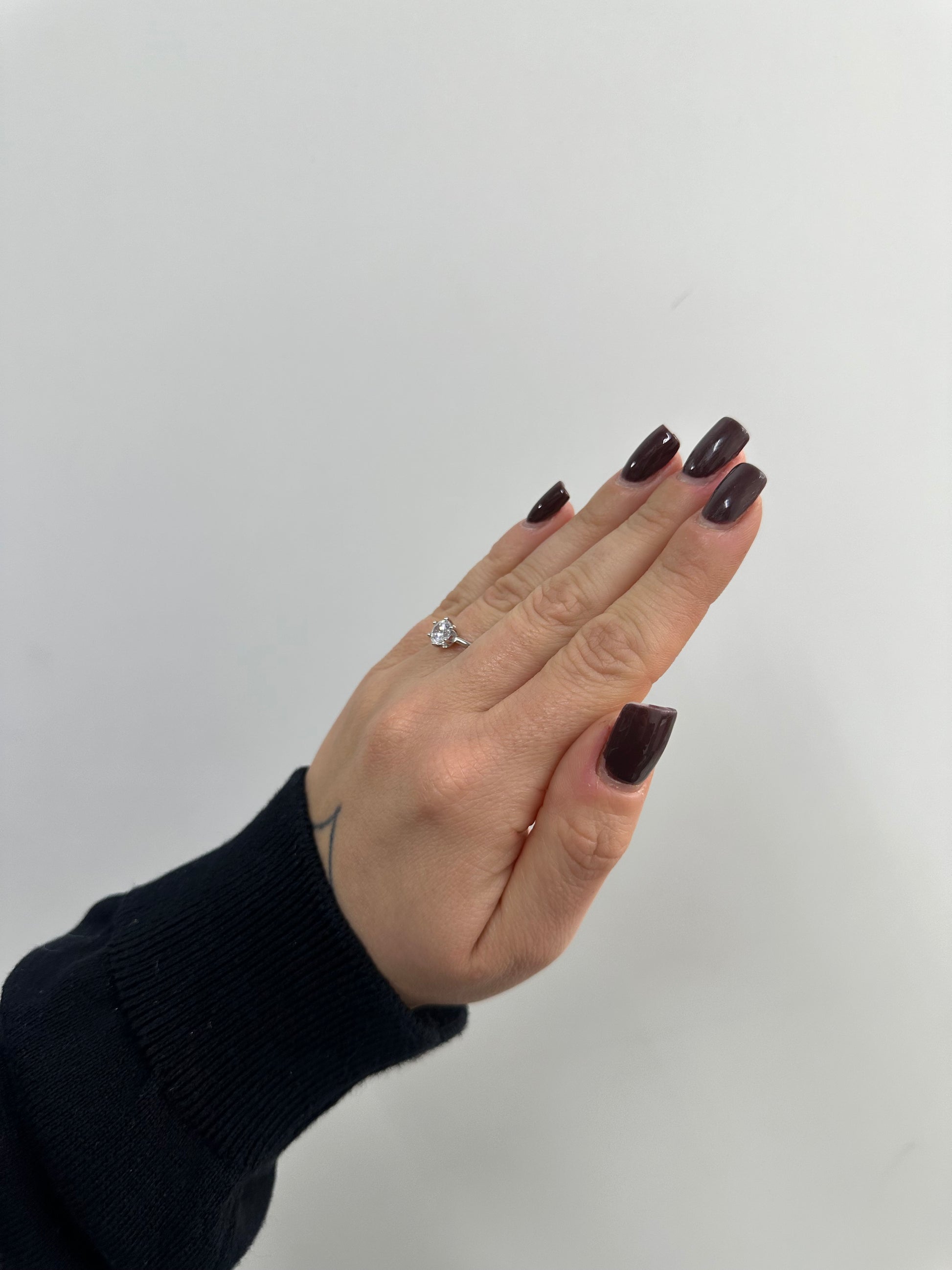 ANELLO SOLITARIO ARGENTO 925