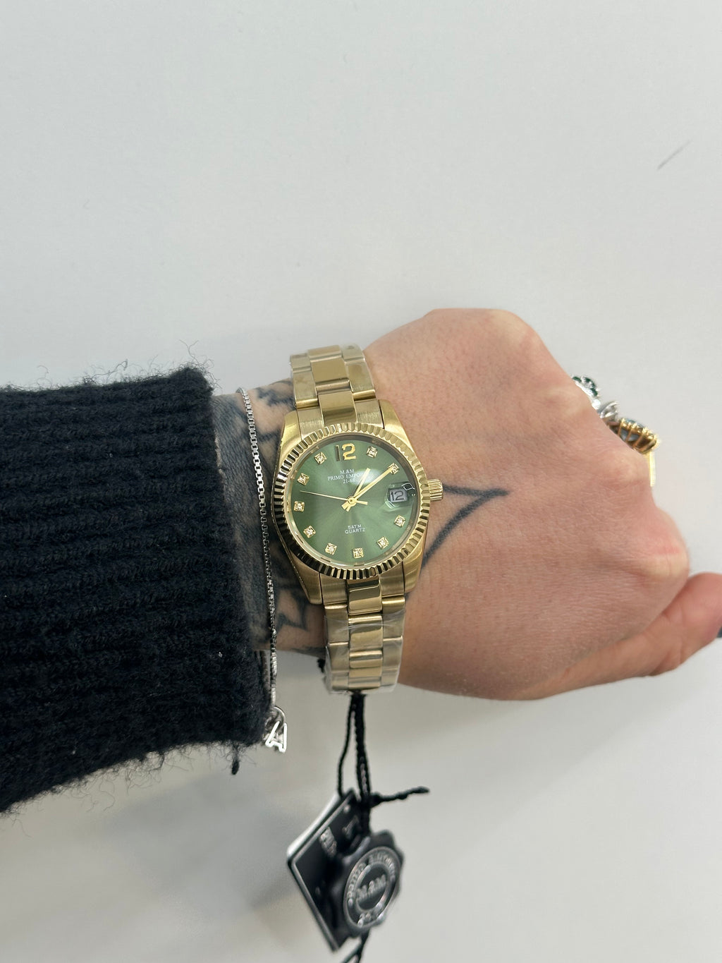 OROLOGIO PRIMO EMPORIO GOLD QUADRANTE VERDE