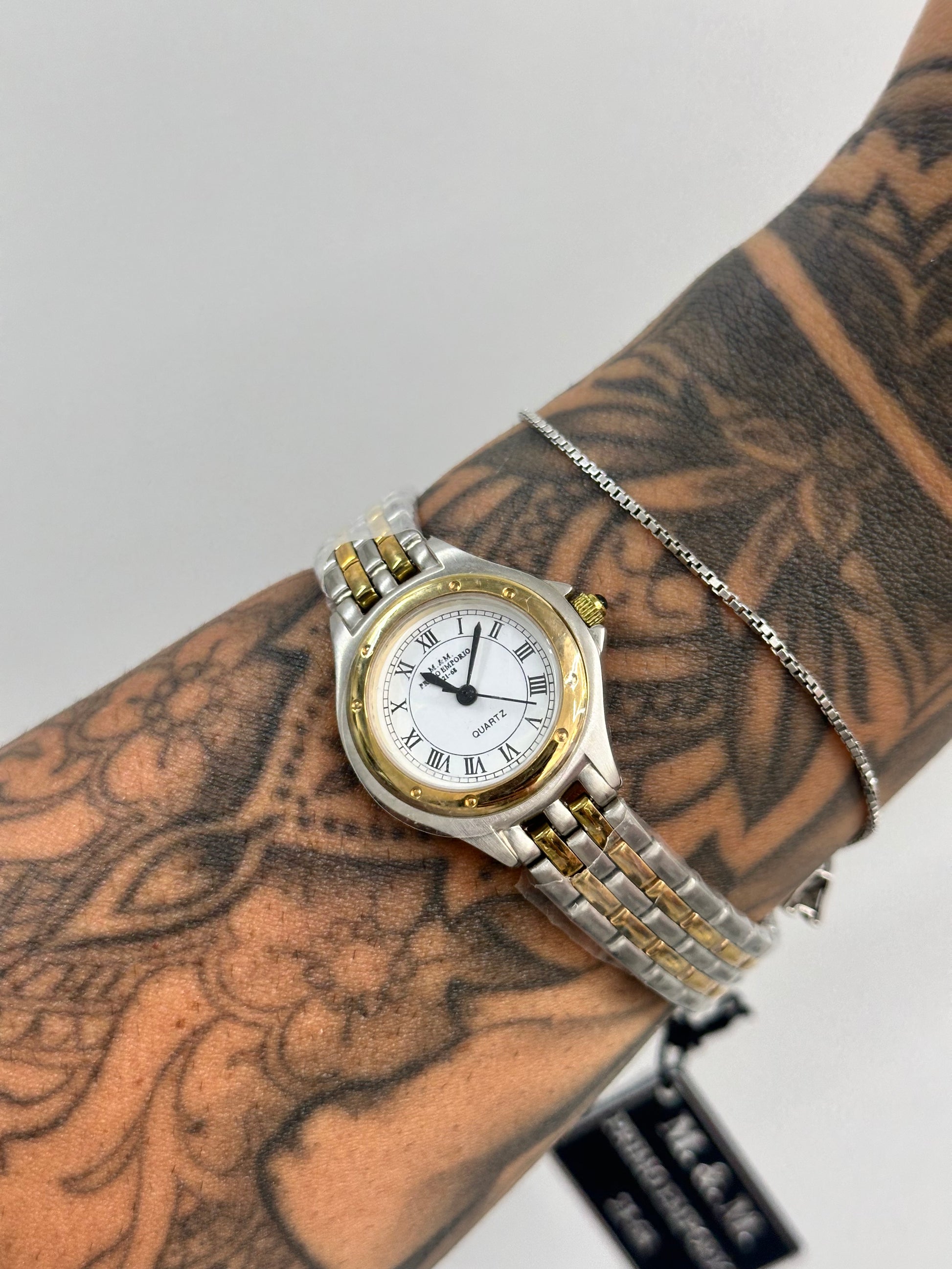 OROLOGIO PRIMO EMPORIO BICOLORE QUADRANTE BIANCO