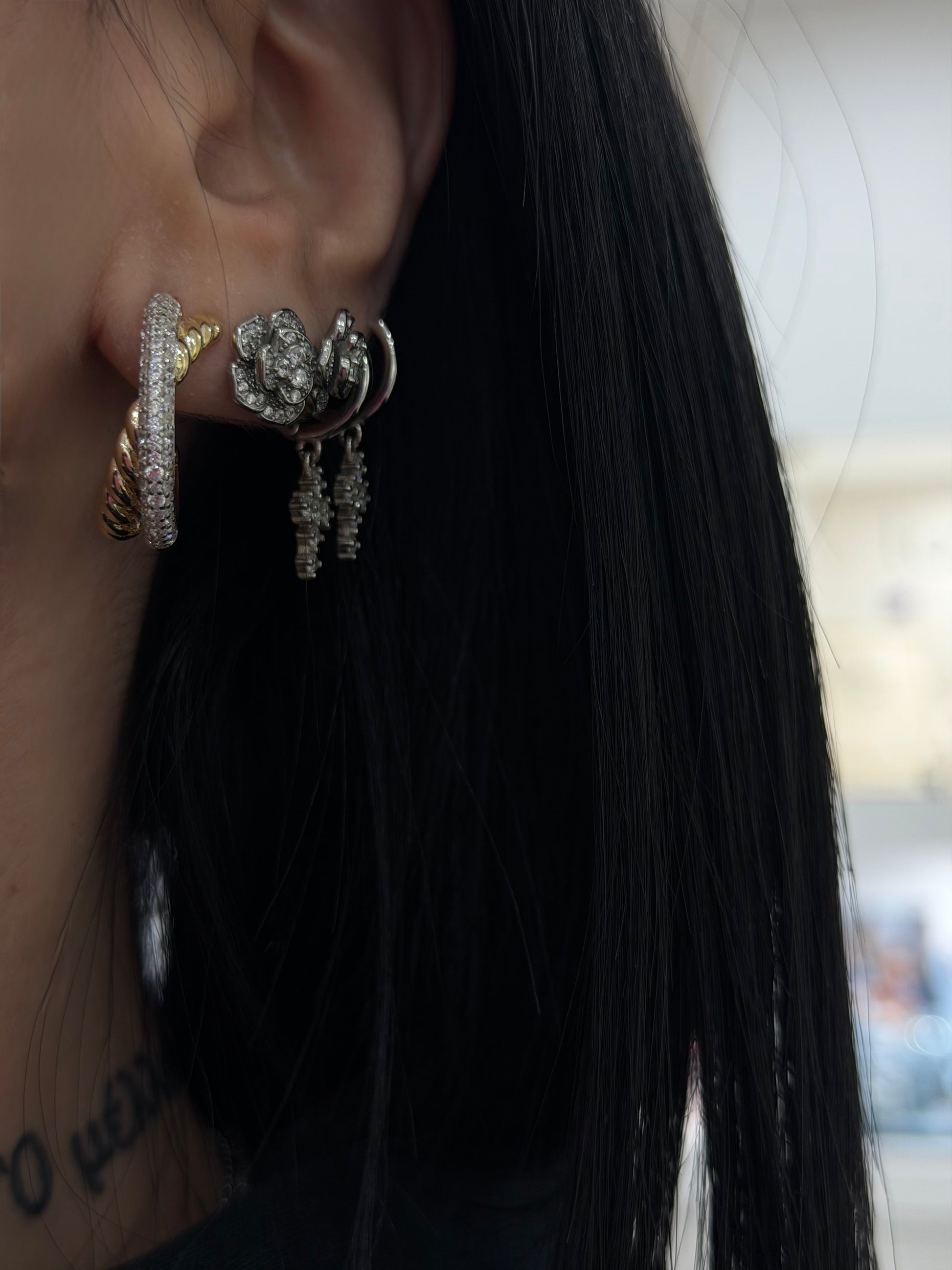 CERCHI INCROCIO ZIRCONATO ARGENTO 925 SOGNI