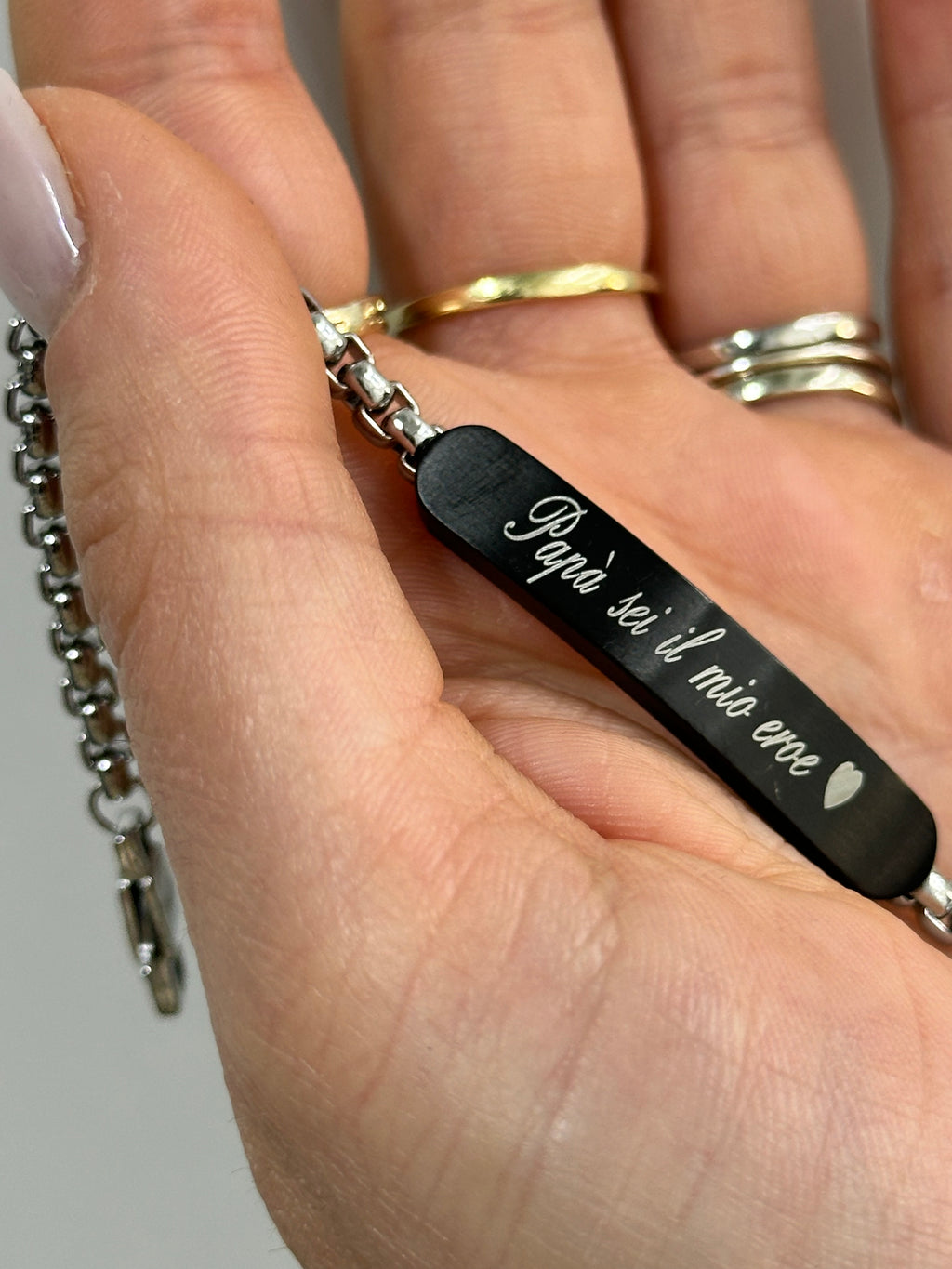 BRACCIALE PAPÀ SEI IL MIO EROE