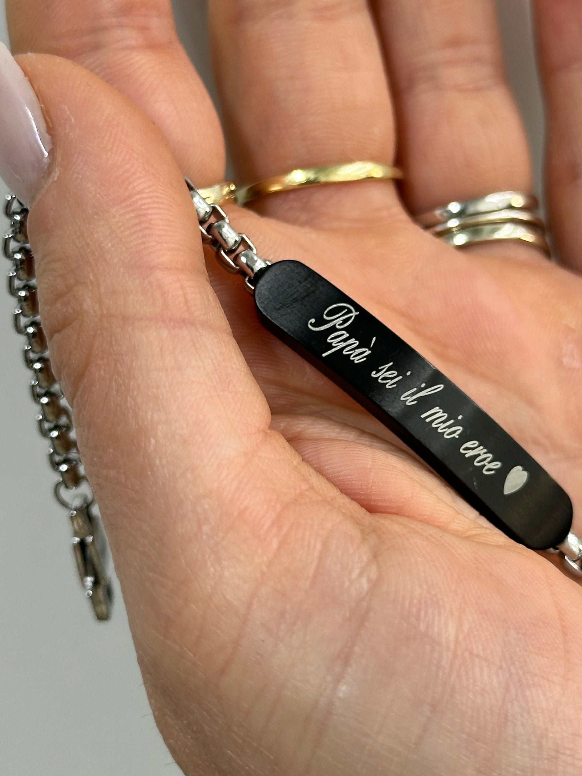 BRACCIALE PAPÀ SEI IL MIO EROE