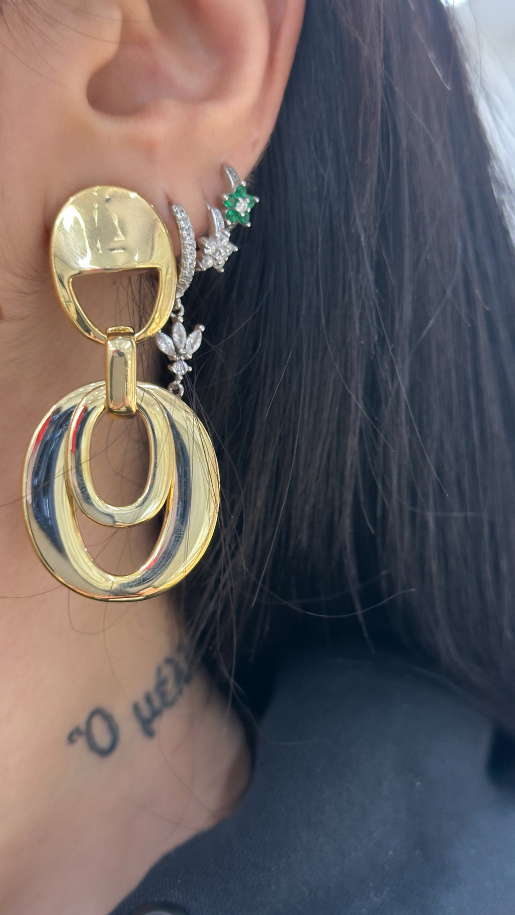 ORECCHINI DOPPIO OVALE