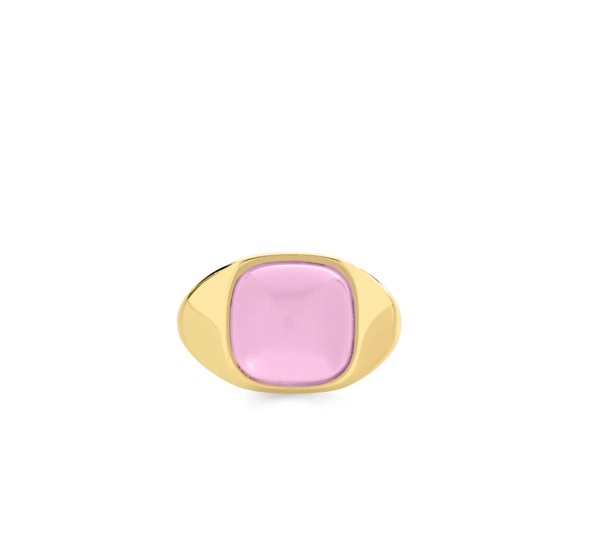 ANELLO QUARZO ROSA ARGENTO DORATO SOGNI
