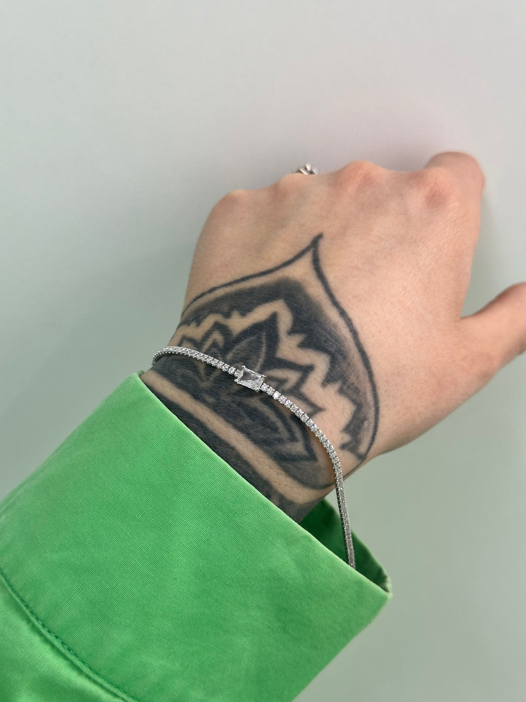BRACCIALE TENNIS SQUARE ARGENTO